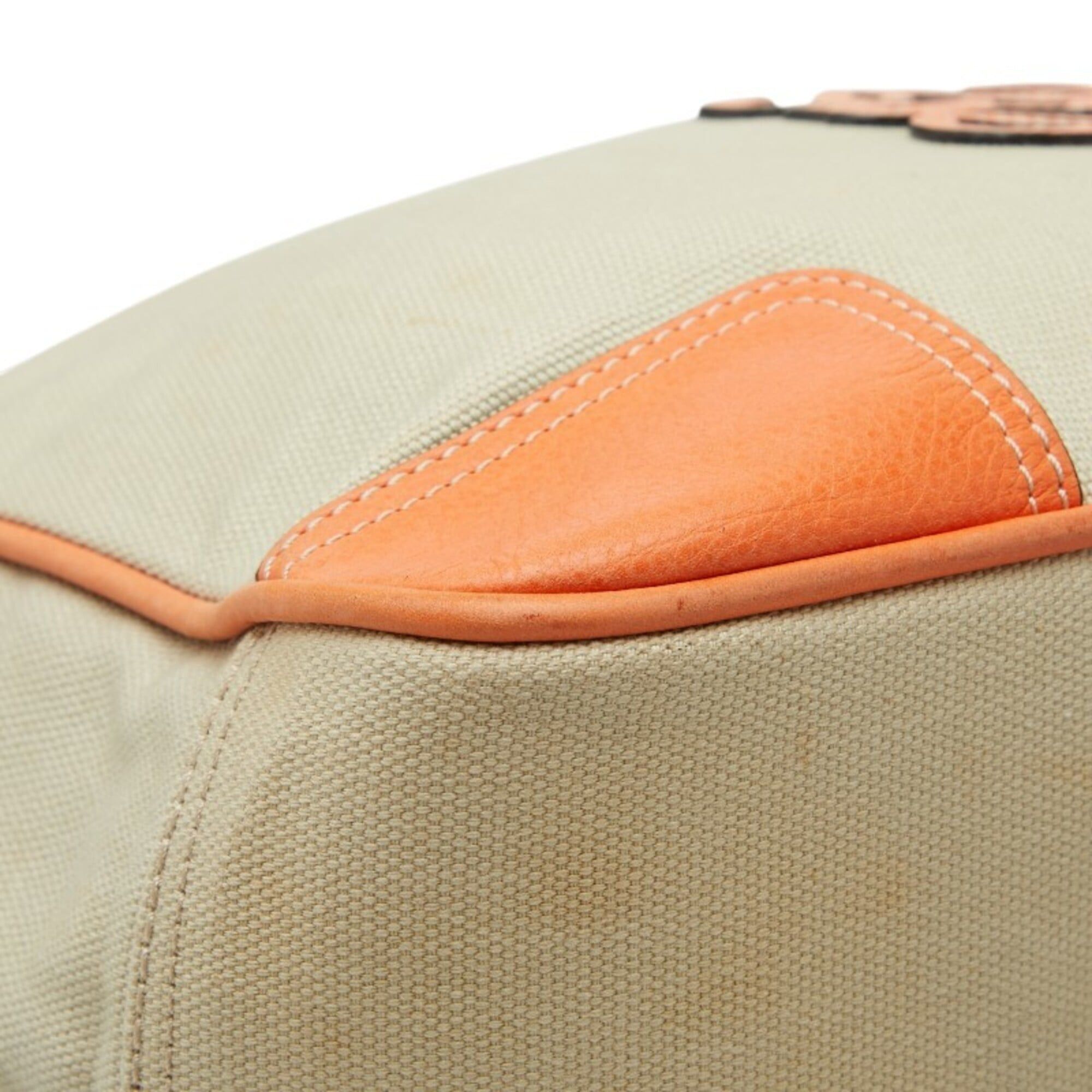 Loewe Loewe Anagram Tote Bag Shoulder 340712 Beige Orange Canvas Leather Women's LOEWE Size ONE SIZE - 5 Thumbnail