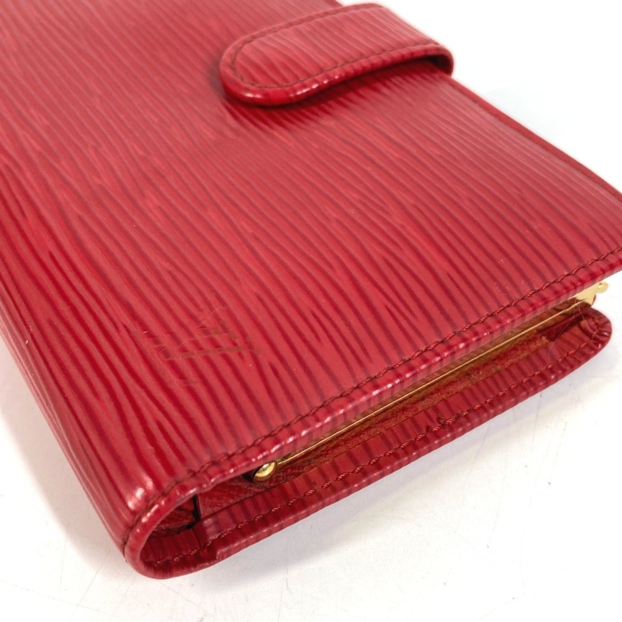 Louis Vuitton LOUIS VUITTON M6324E Epi Portemonnaie Viennois Compact Wallet, Bi-fold Wallet with Clasp Closure, Leather, Men's & Women's, Rouge Red Size ONE SIZE - 5 Thumbnail
