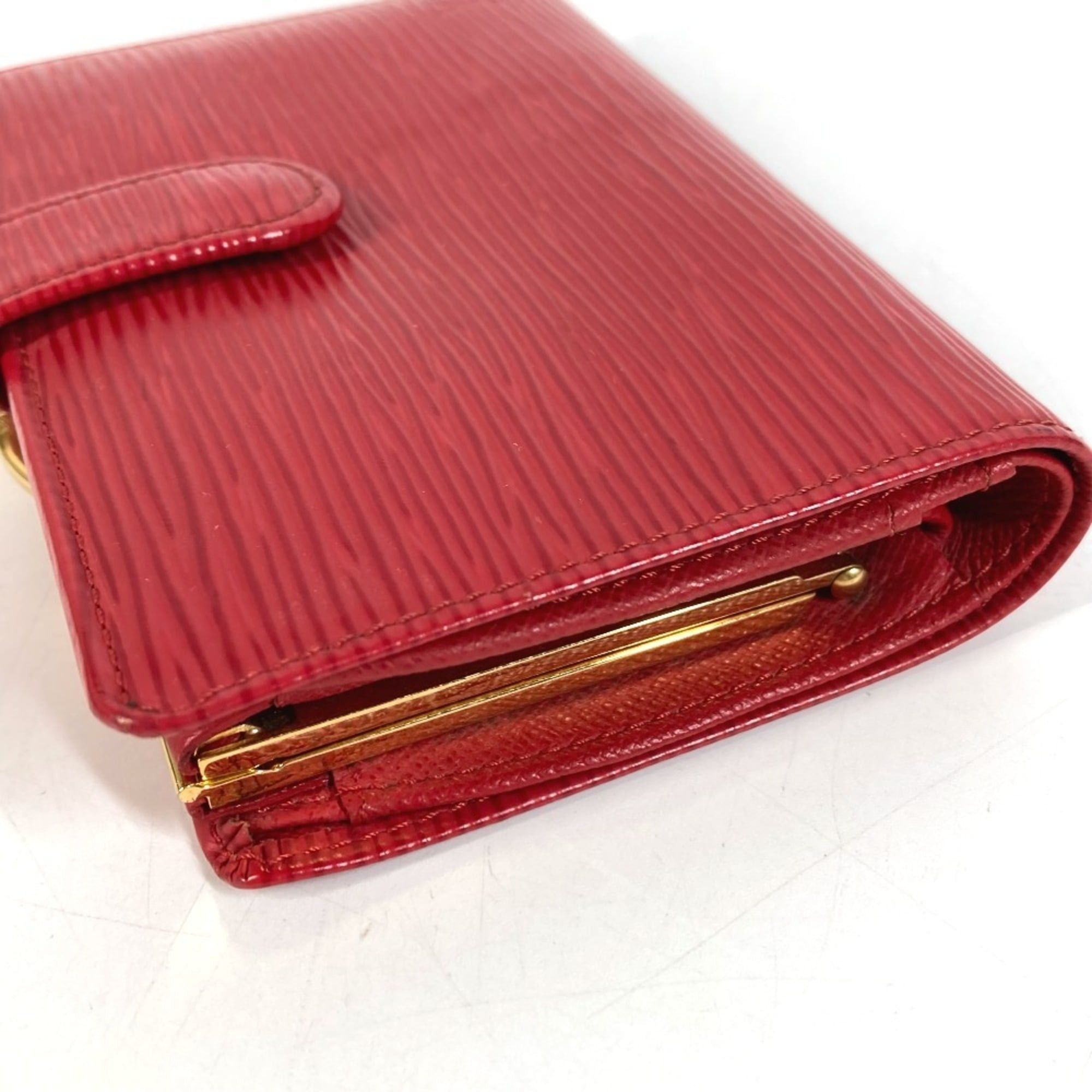 Louis Vuitton LOUIS VUITTON M6324E Epi Portemonnaie Viennois Compact Wallet, Bi-fold Wallet with Clasp Closure, Leather, Men's & Women's, Rouge Red Size ONE SIZE - 3 Thumbnail