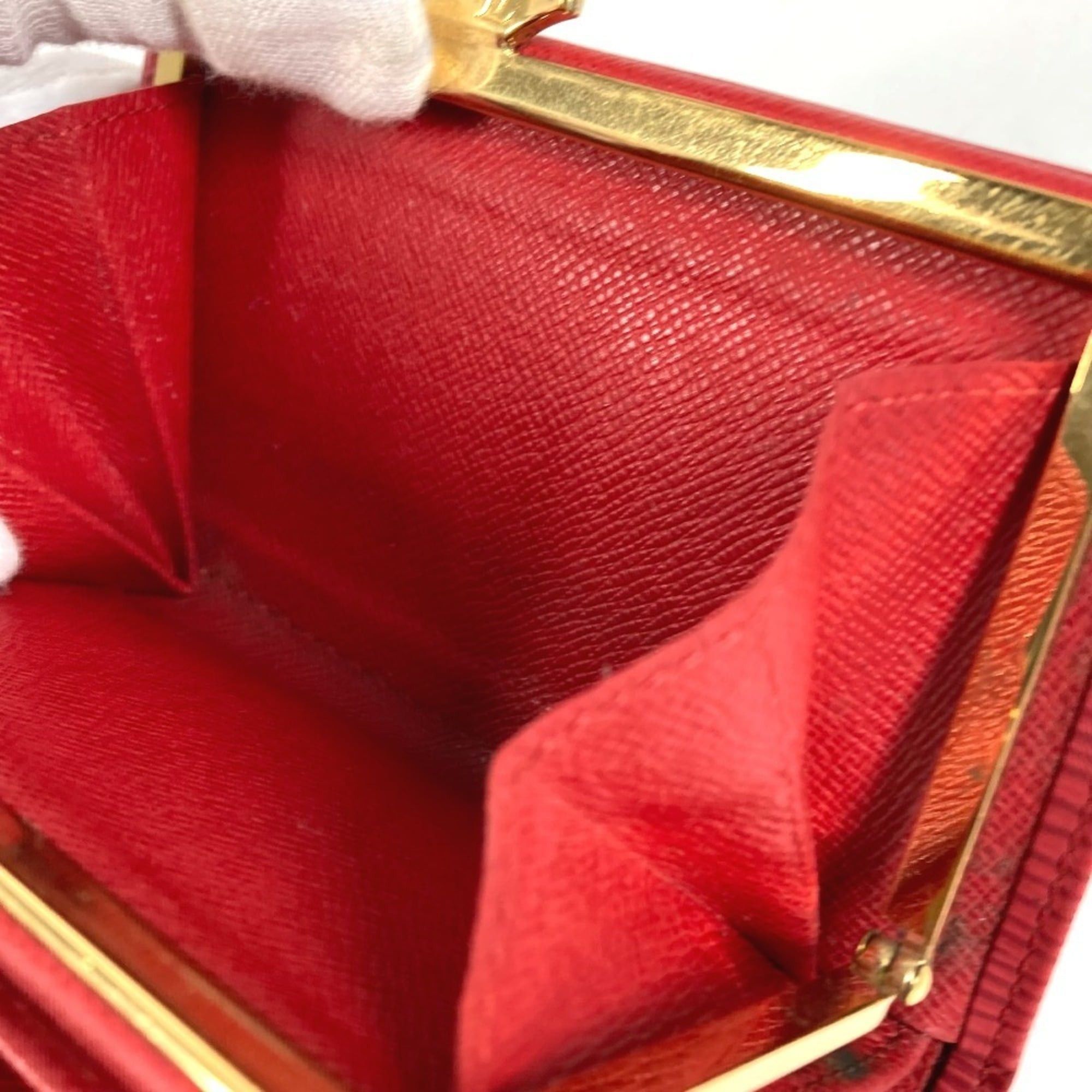 Louis Vuitton LOUIS VUITTON M6324E Epi Portemonnaie Viennois Compact Wallet, Bi-fold Wallet with Clasp Closure, Leather, Men's & Women's, Rouge Red Size ONE SIZE - 12 Thumbnail
