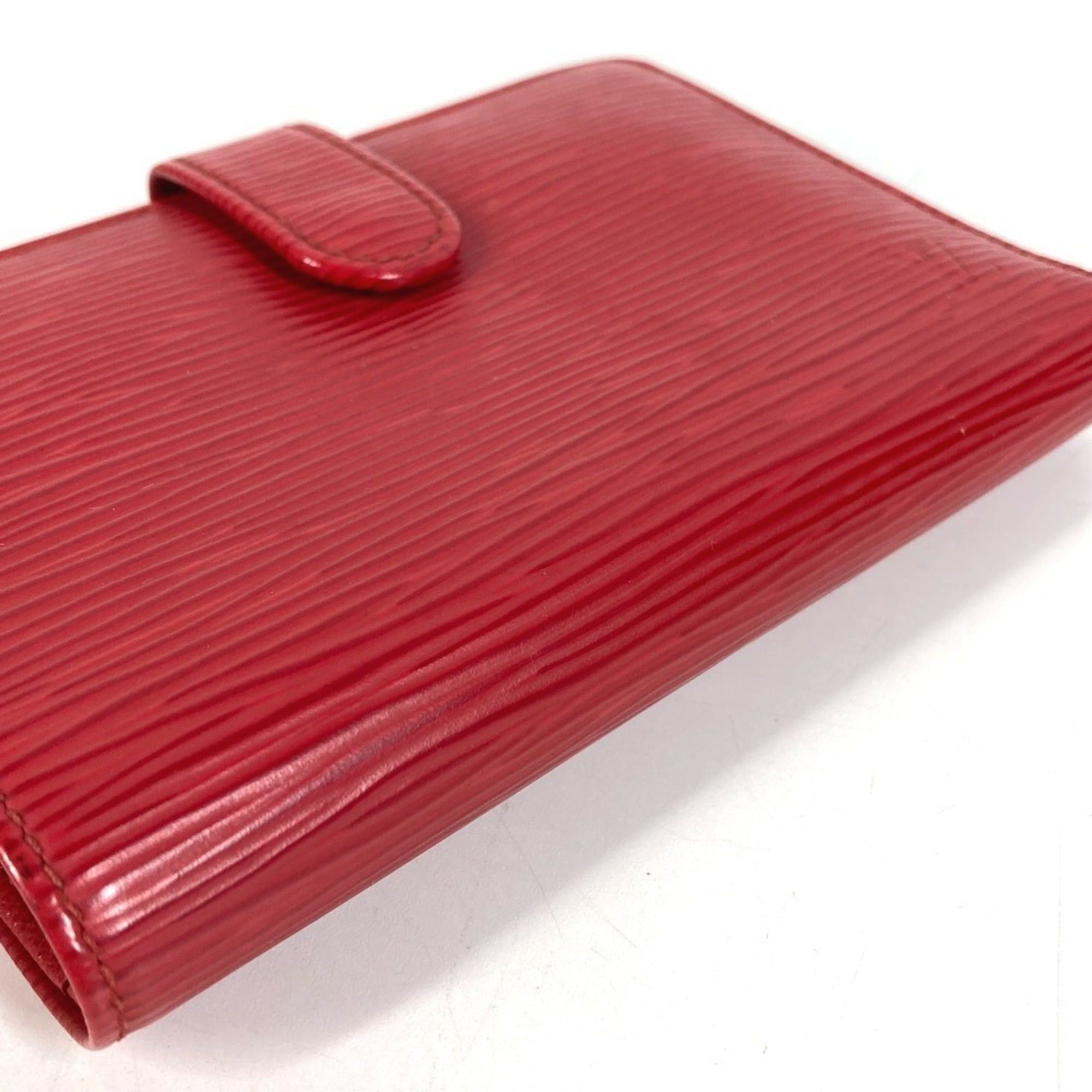 Louis Vuitton LOUIS VUITTON M6324E Epi Portemonnaie Viennois Compact Wallet, Bi-fold Wallet with Clasp Closure, Leather, Men's & Women's, Rouge Red Size ONE SIZE - 4 Thumbnail