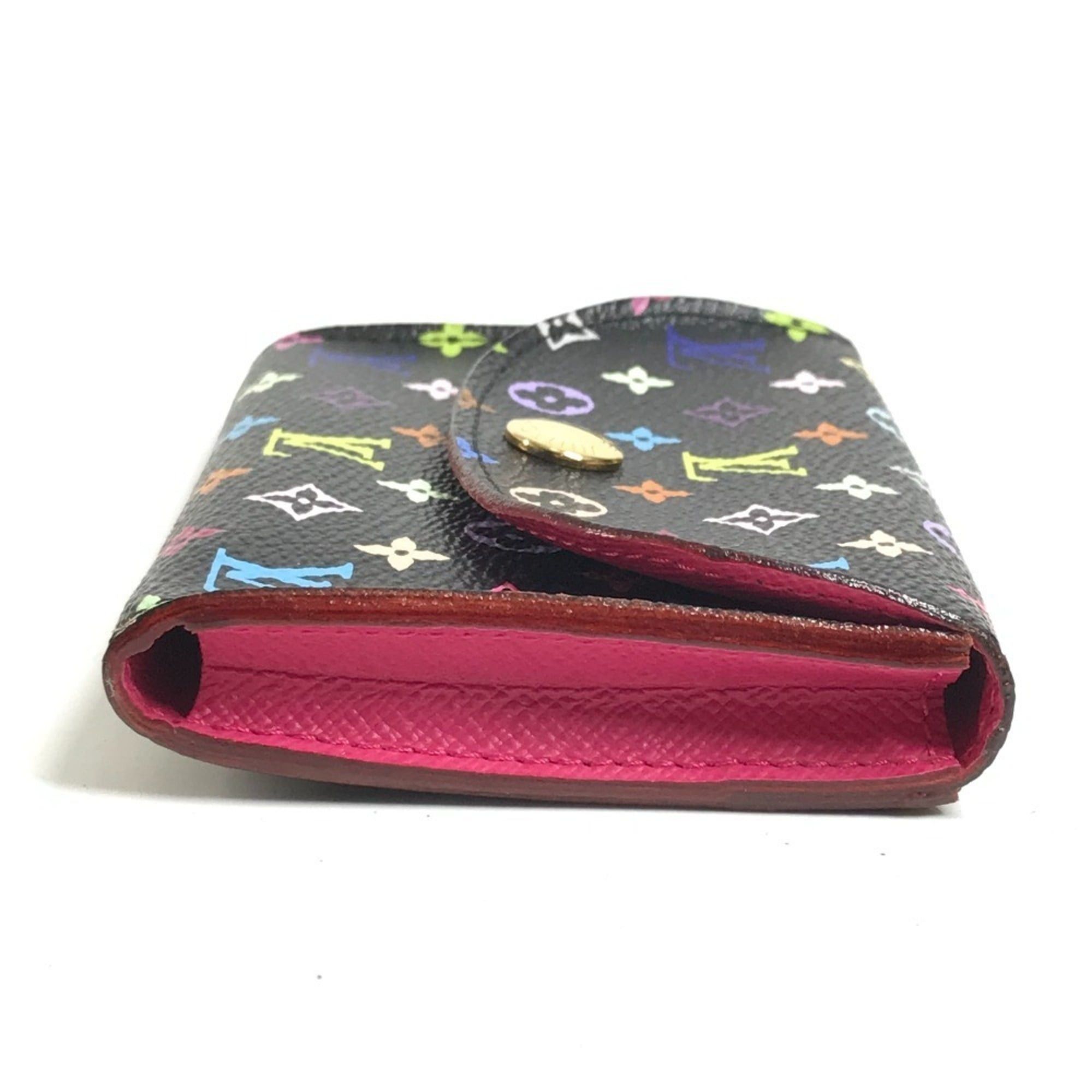 Louis Vuitton LOUIS VUITTON M66561 Monogram Multicolor Enveloppe Carte de Visite Coin Purse Wallet Case Pass Business Card Holder Holder/Card Canvas Women's Black Size ONE SIZE - 4 Thumbnail