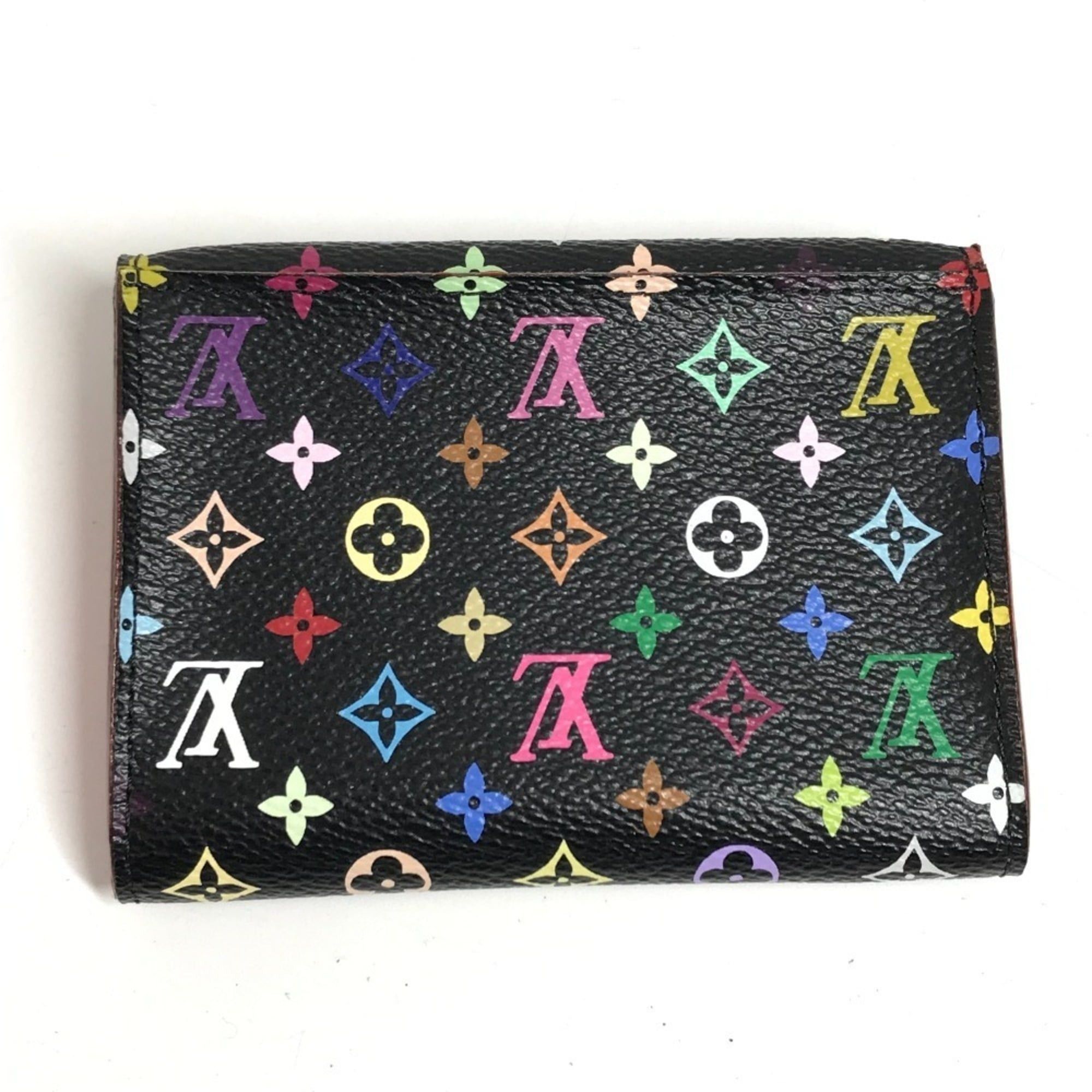 Louis Vuitton LOUIS VUITTON M66561 Monogram Multicolor Enveloppe Carte de Visite Coin Purse Wallet Case Pass Business Card Holder Holder/Card Canvas Women's Black Size ONE SIZE - 2 Thumbnail