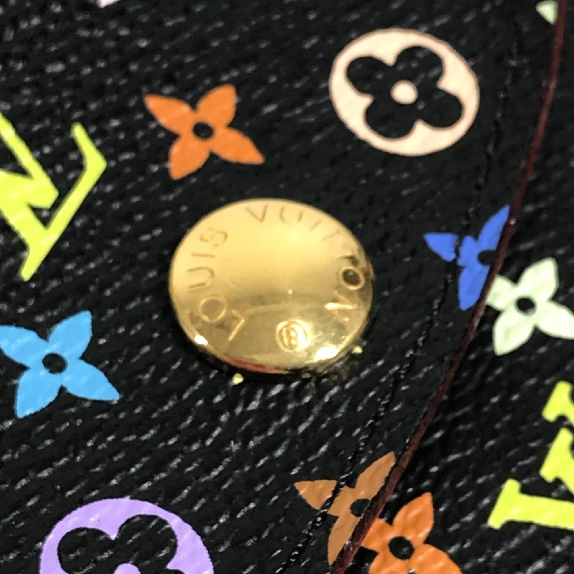 Louis Vuitton LOUIS VUITTON M66561 Monogram Multicolor Enveloppe Carte de Visite Coin Purse Wallet Case Pass Business Card Holder Holder/Card Canvas Women's Black Size ONE SIZE - 7 Thumbnail