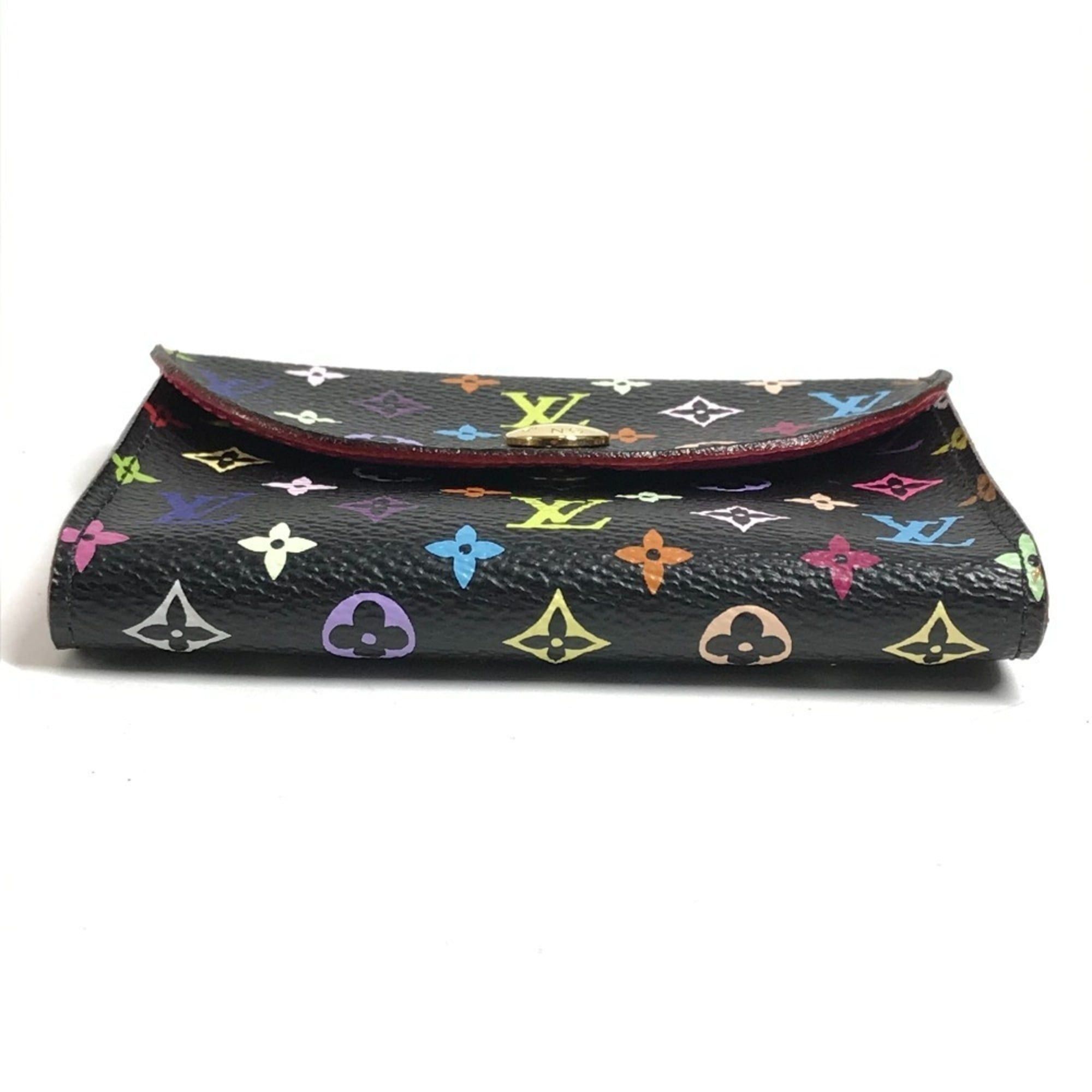 Louis Vuitton LOUIS VUITTON M66561 Monogram Multicolor Enveloppe Carte de Visite Coin Purse Wallet Case Pass Business Card Holder Holder/Card Canvas Women's Black Size ONE SIZE - 5 Thumbnail