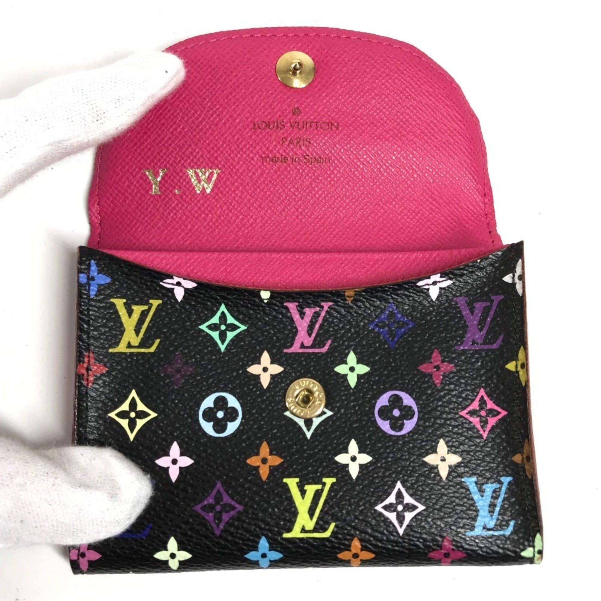 Louis Vuitton LOUIS VUITTON M66561 Monogram Multicolor Enveloppe Carte de Visite Coin Purse Wallet Case Pass Business Card Holder Holder/Card Canvas Women's Black Size ONE SIZE - 8 Thumbnail