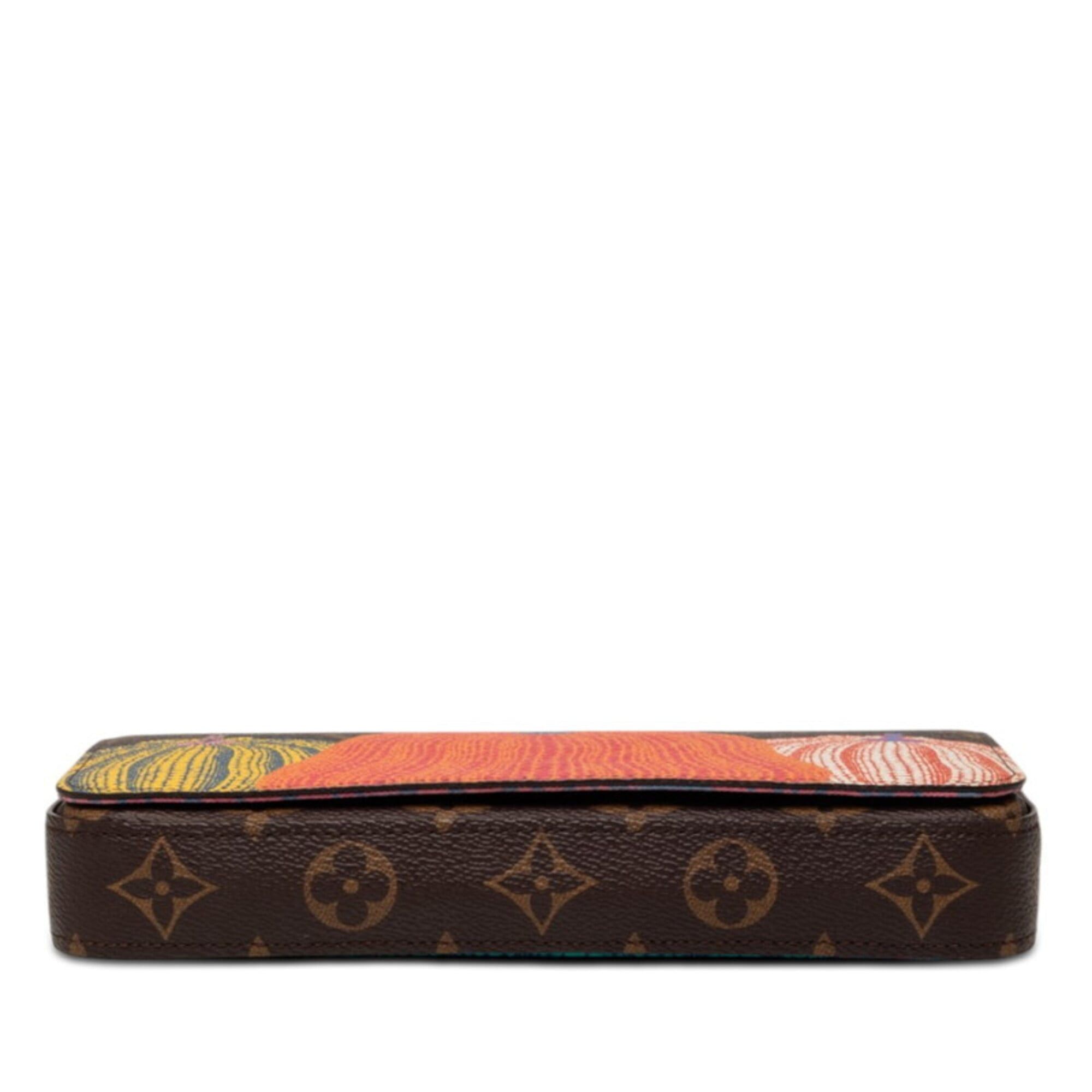 Louis Vuitton Louis Vuitton x Yayoi Kusama Collaboration Monogram Pochette Felicie Chain Shoulder Bag M82108 Brown Multicolor Women's LOUIS VUITTON Size ONE SIZE - 3 Thumbnail