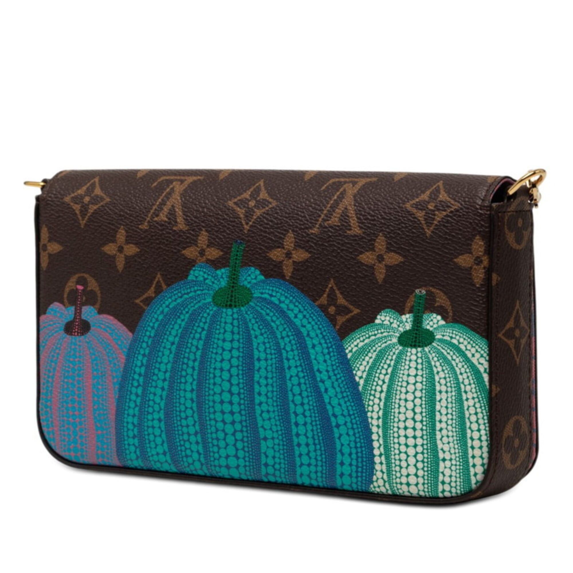 Louis Vuitton Louis Vuitton x Yayoi Kusama Collaboration Monogram Pochette Felicie Chain Shoulder Bag M82108 Brown Multicolor Women's LOUIS VUITTON Size ONE SIZE - 2 Thumbnail