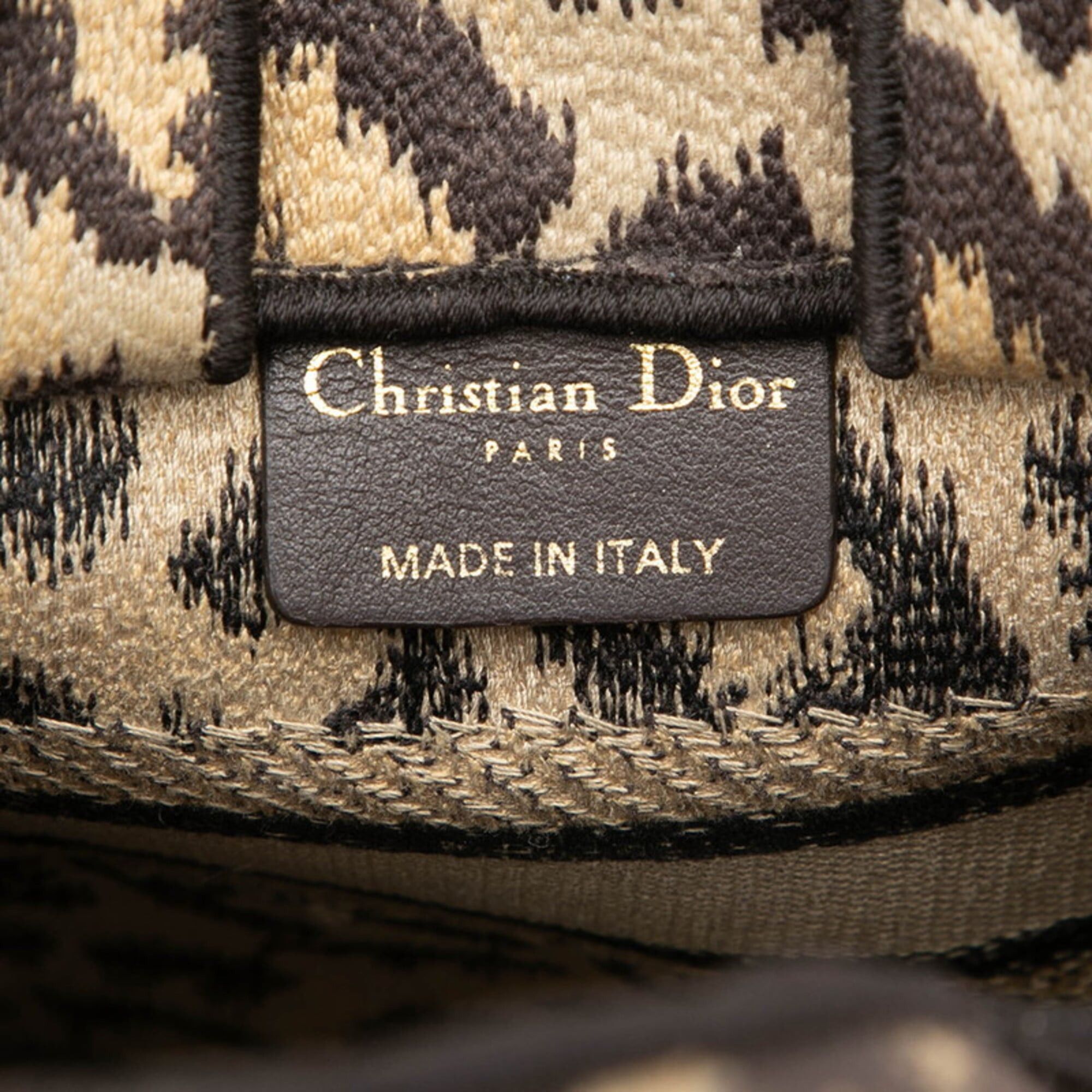 Dior Christian Dior Dior Leopard Book Tote Vertical Bag Mini Handbag Shoulder 2-Way Beige Brown Canvas Women's Size ONE SIZE - 8 Thumbnail