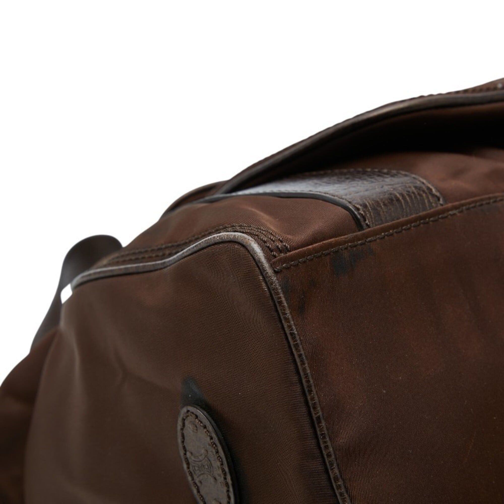 Celine Celine Anagram Handbag, Brown Nylon Leather, Women's CELINE Size ONE SIZE - 5 Thumbnail