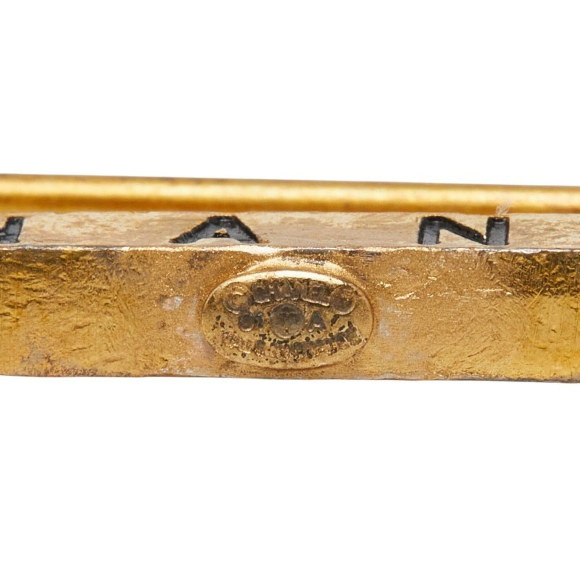 Chanel Chanel Safety Pin Logo Brooch, 01A Engraving, Gold Plated, Women's CHANEL Size ONE SIZE - 3 Thumbnail