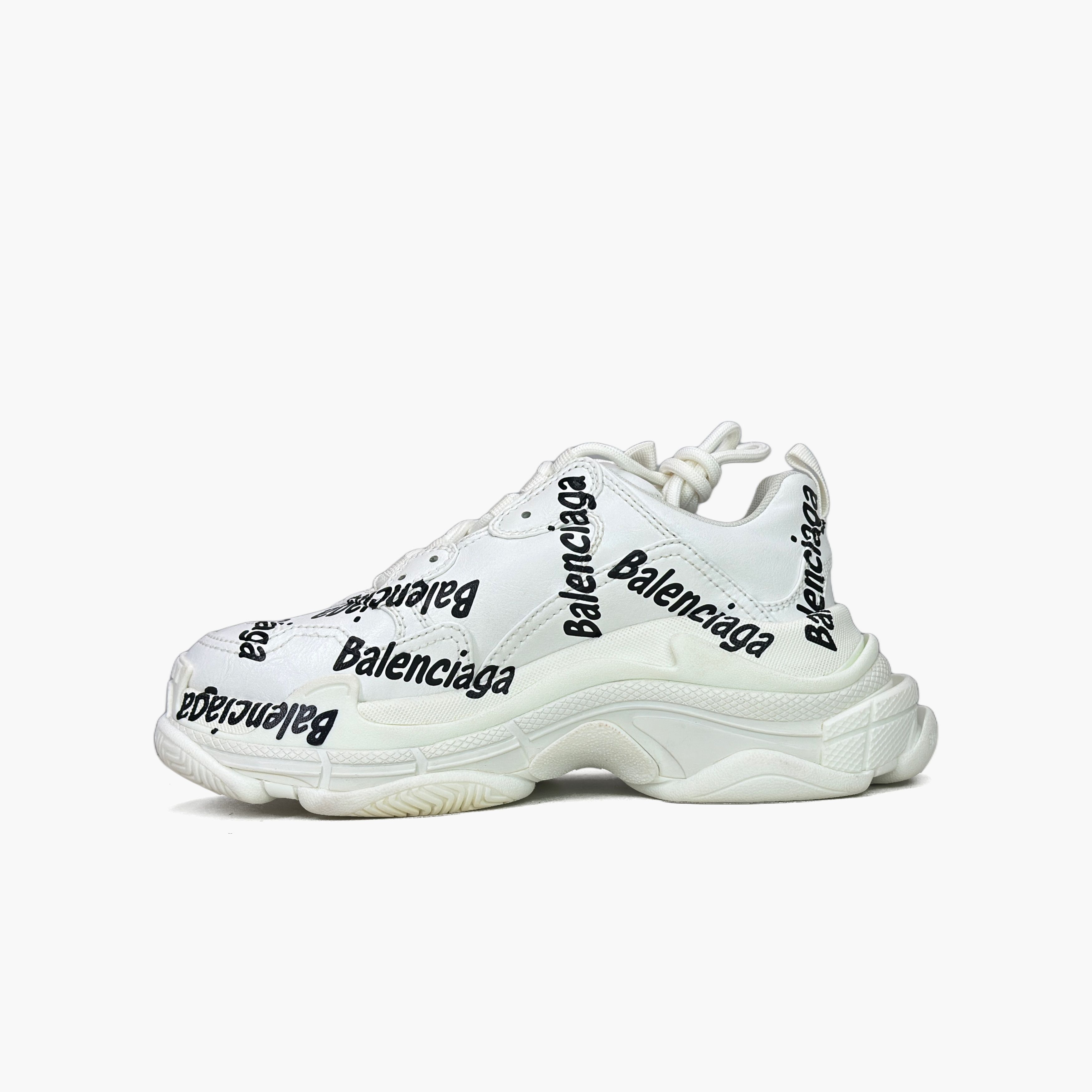 Balenciaga Balenciaga Logo Print Triple S Sneakers Size 37 Size US 7 / IT 37 - 3 Thumbnail
