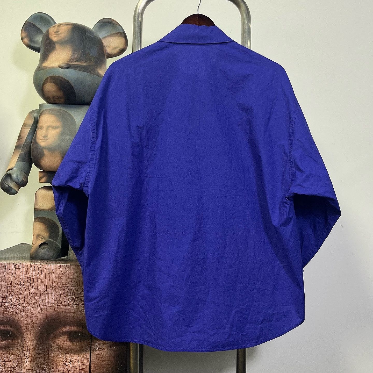 Balenciaga Balenciaga Logo Embroidered Blue Shirt Size 36 Size XS / US 0-2 / IT 36-38 - 2 Thumbnail