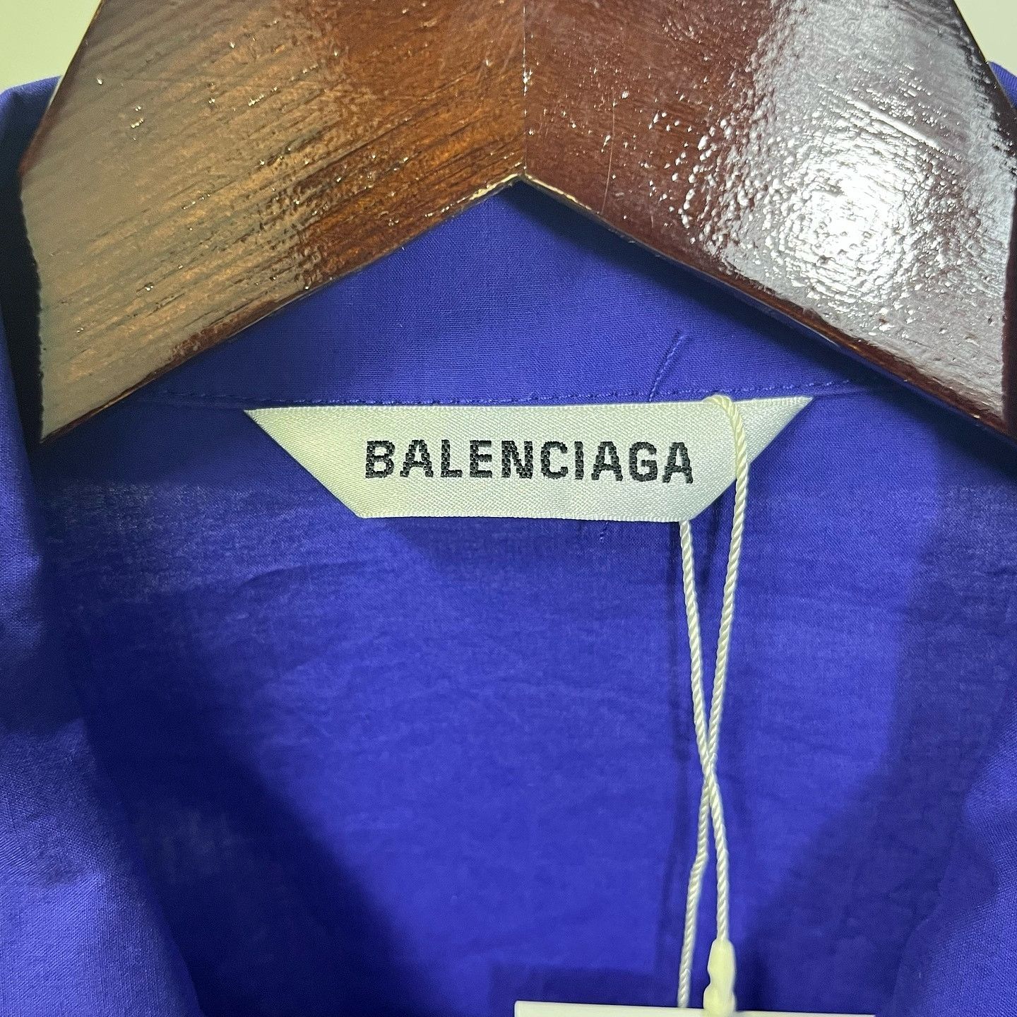 Balenciaga Balenciaga Logo Embroidered Blue Shirt Size 36 Size XS / US 0-2 / IT 36-38 - 3 Thumbnail