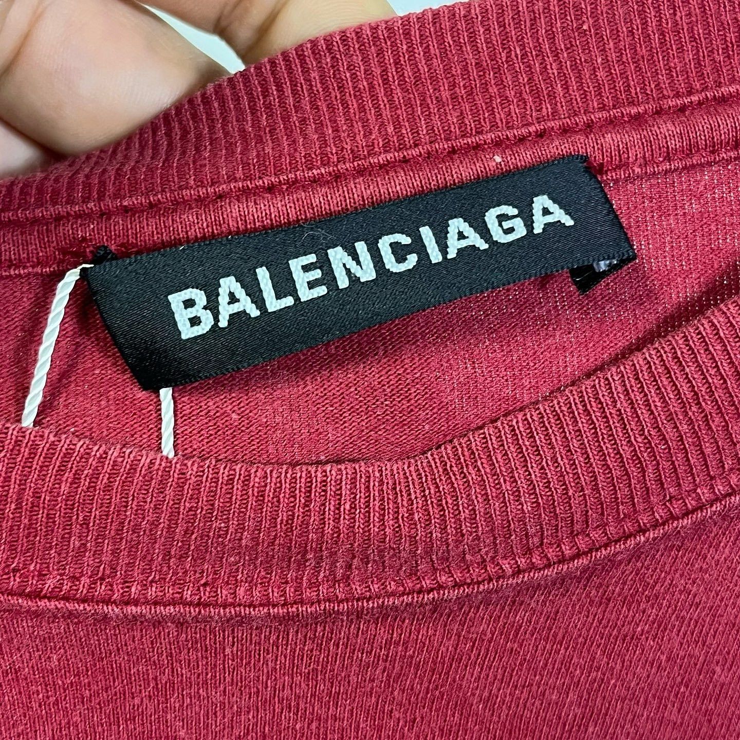 Balenciaga Balenciaga Red Logo T-Shirt Size XS Size US XS / EU 42 / 0 - 3 Thumbnail