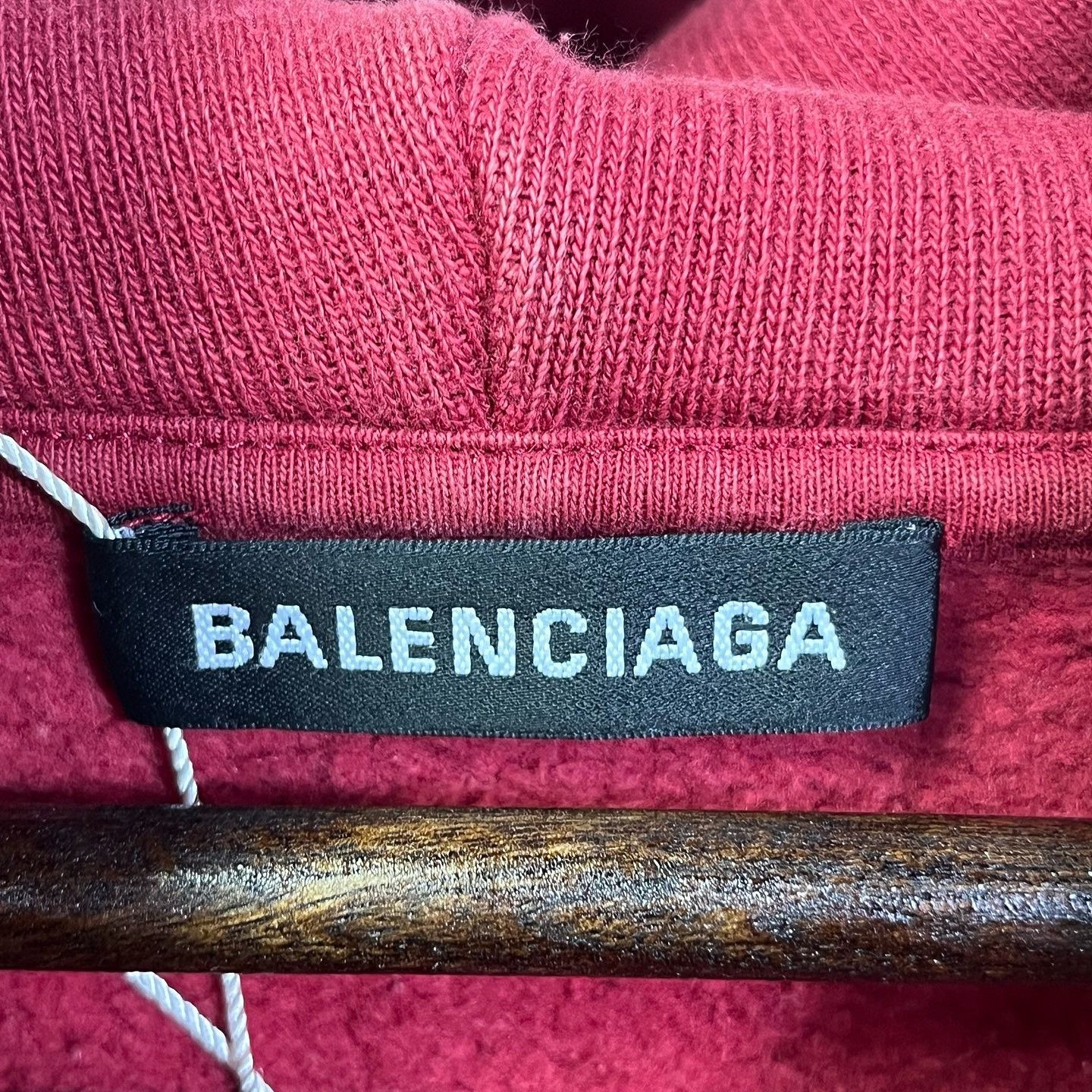 Balenciaga Balenciaga Back Logo Red Hoodie Size L Size US L / EU 52-54 / 3 - 3 Thumbnail