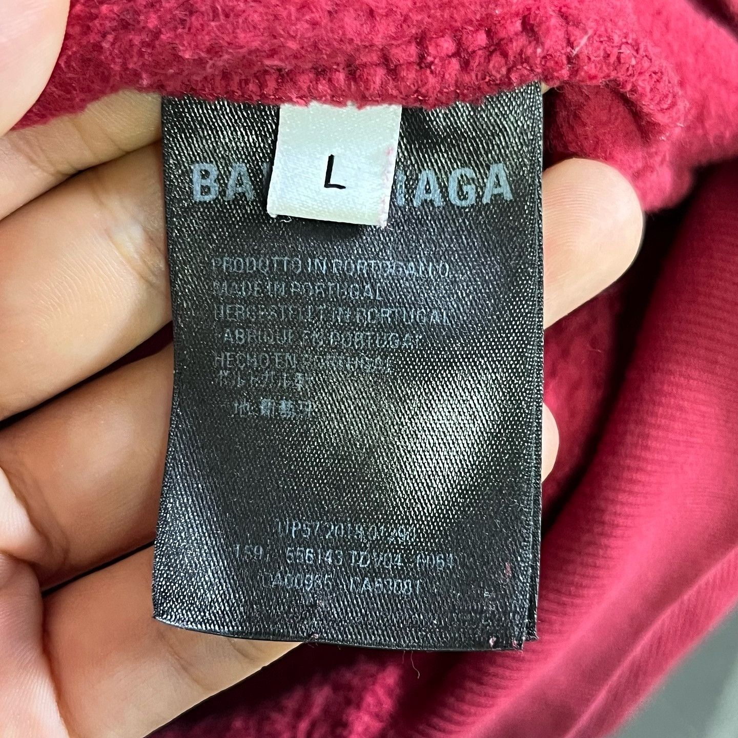 Balenciaga Balenciaga Back Logo Red Hoodie Size L Size US L / EU 52-54 / 3 - 4 Thumbnail