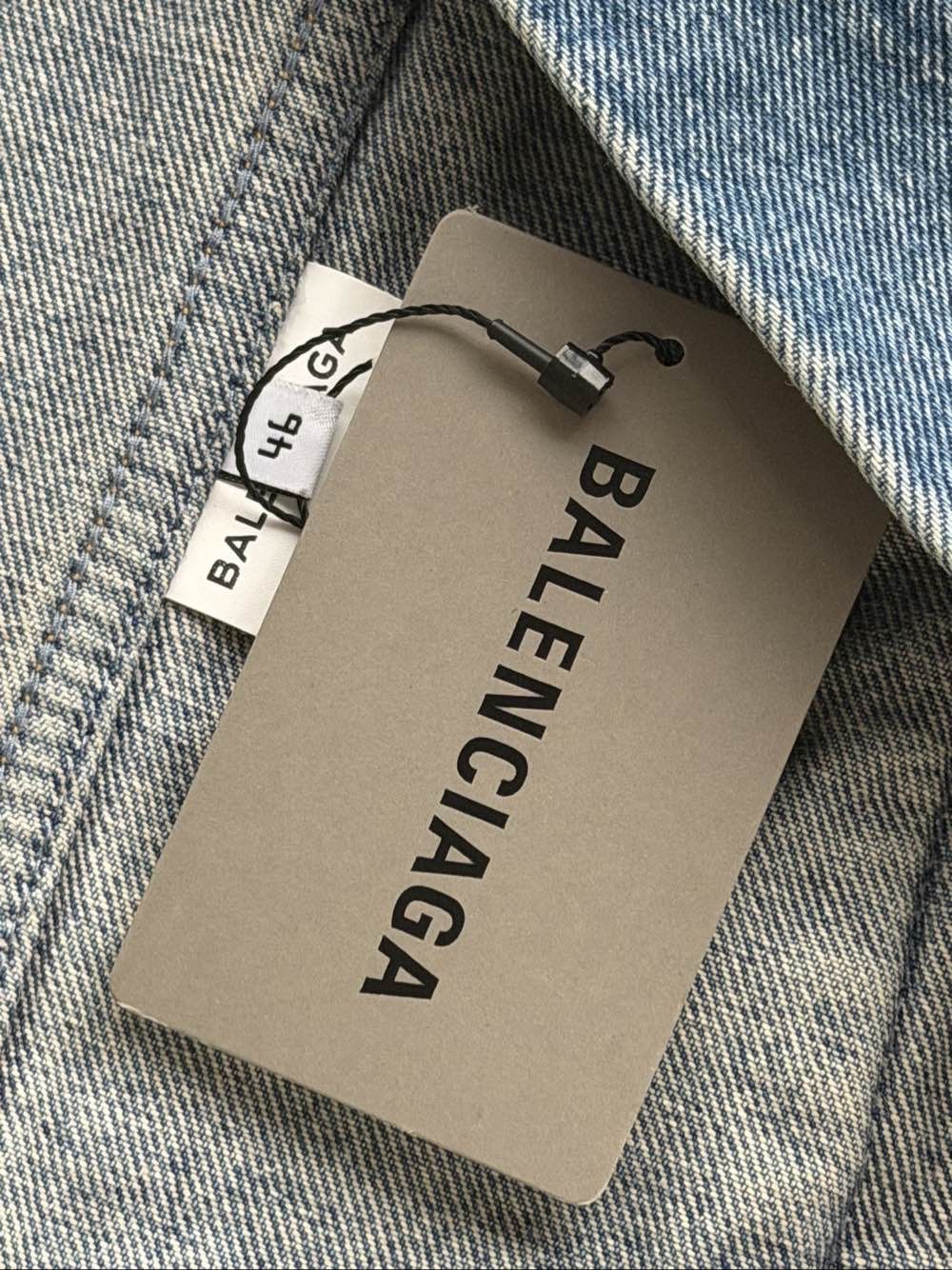 Balenciaga Balenciaga Logo Back Denim Jacket Size 46 Size US S / EU 44-46 / 1 - 5 Thumbnail