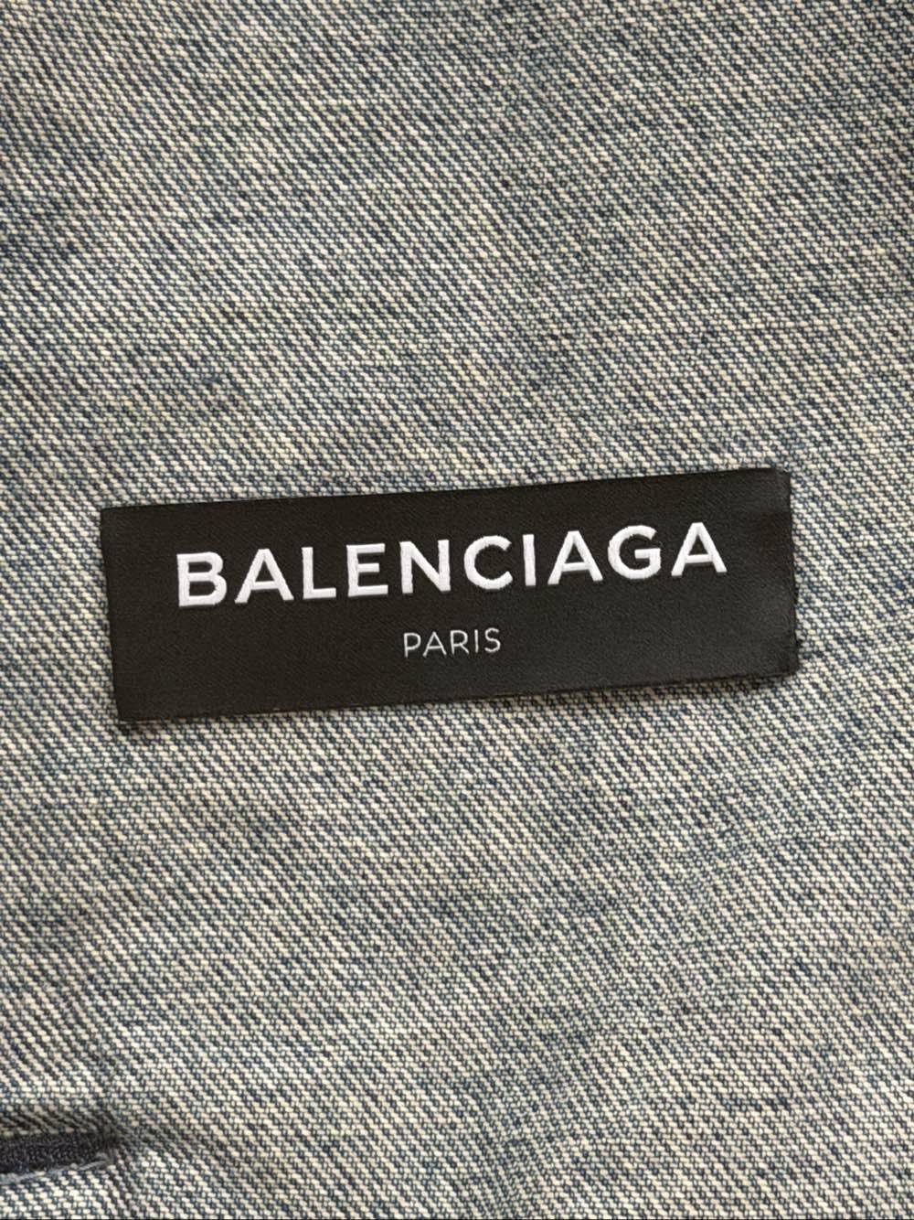 Balenciaga Balenciaga Logo Back Denim Jacket Size 46 Size US S / EU 44-46 / 1 - 3 Thumbnail