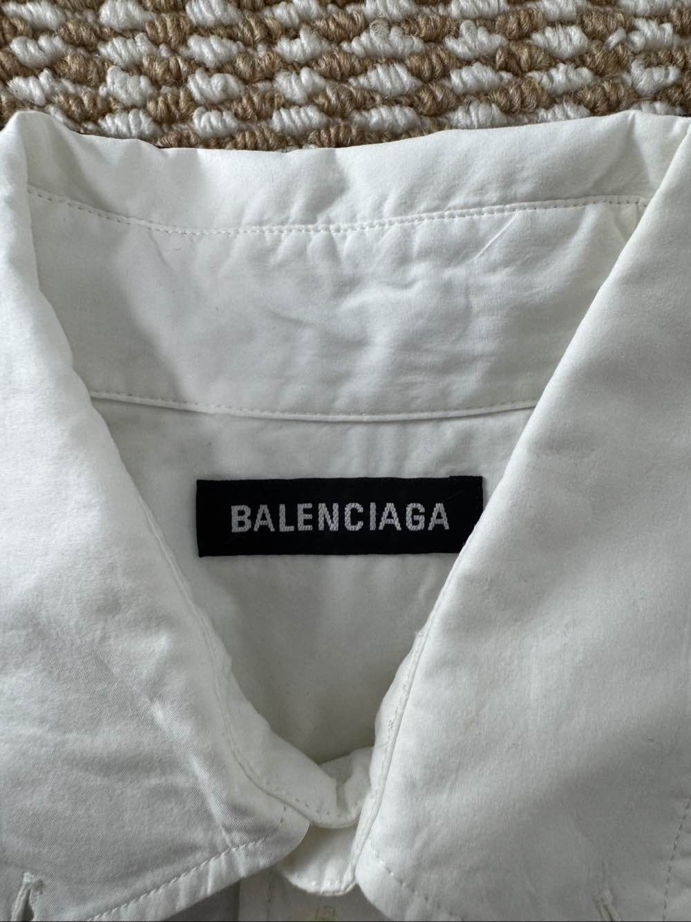 Balenciaga Balenciaga Logo Poplin Shirt Size M Size US M / EU 48-50 / 2 - 3 Thumbnail