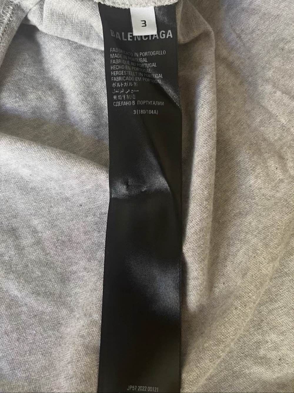 Balenciaga Balenciaga Logo Print T-Shirt Gray Size L Size US L / EU 52-54 / 3 - 4 Thumbnail