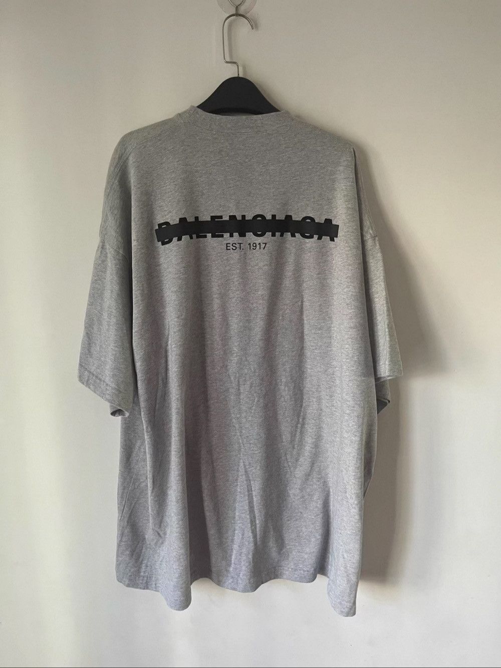 Balenciaga Balenciaga Logo Print T-Shirt Gray Size L Size US L / EU 52-54 / 3 - 2 Thumbnail