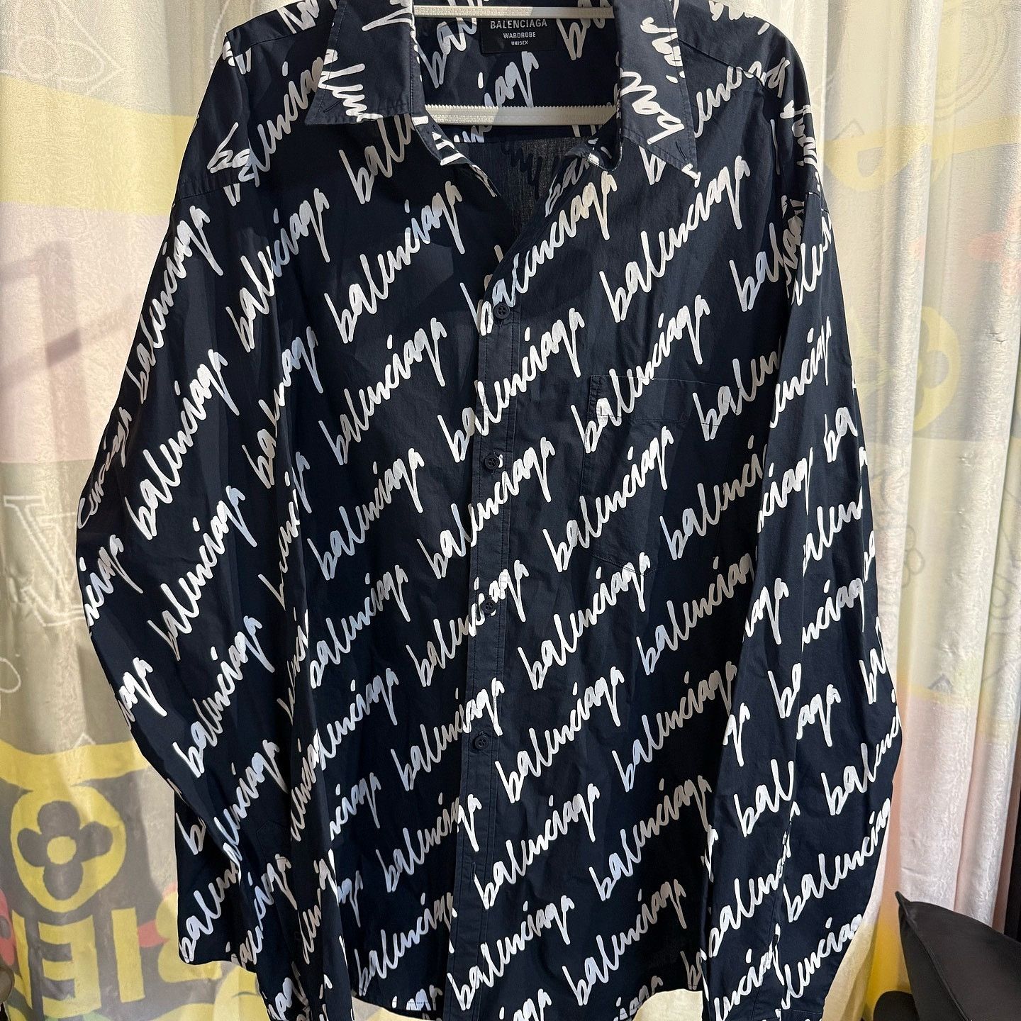 Balenciaga Balenciaga Logo Print Shirt Size M Size US M / EU 48-50 / 2 - 7 Thumbnail