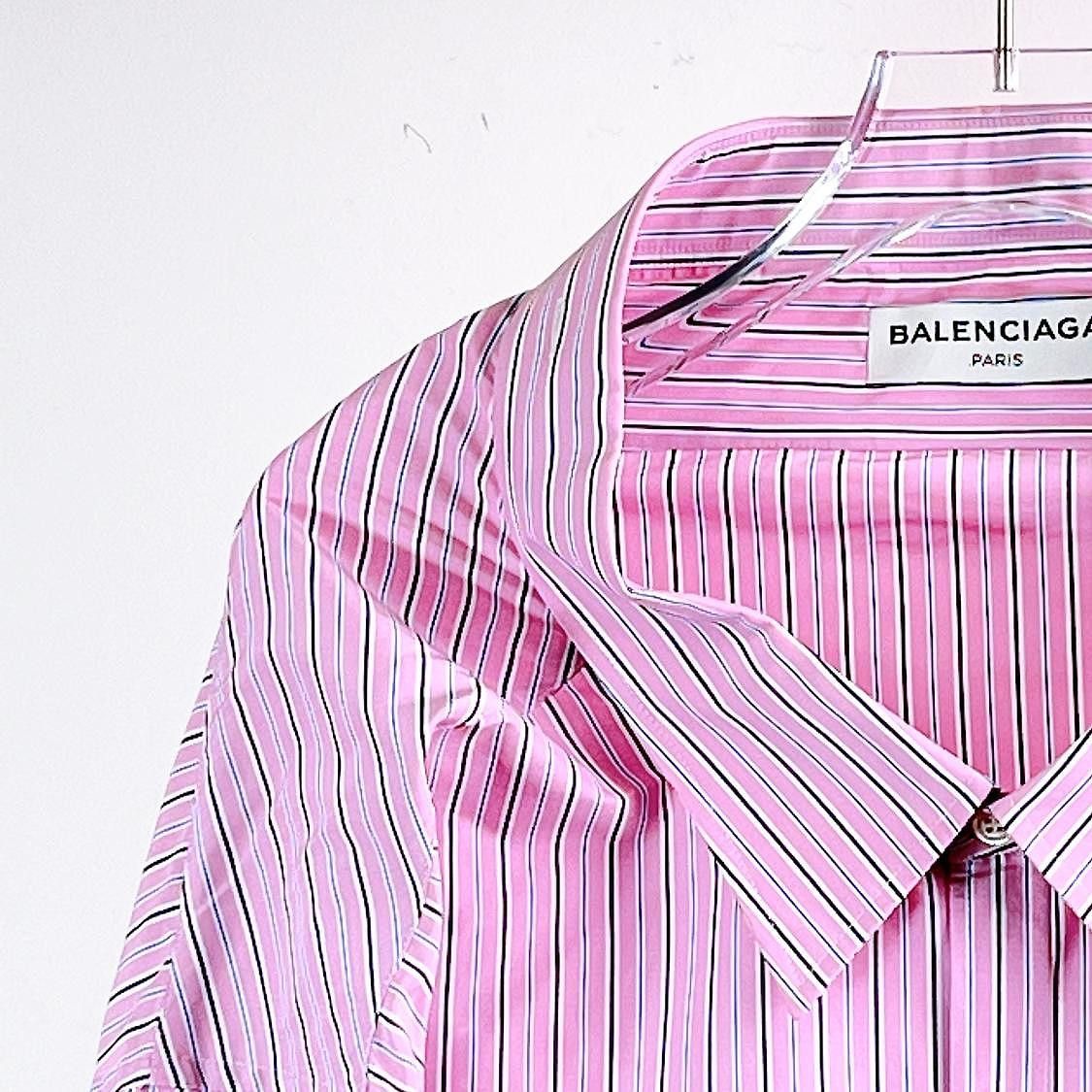 Balenciaga Balenciaga Striped Button Up Shirt Size 38 Size S / US 4 / IT 40 - 5 Thumbnail