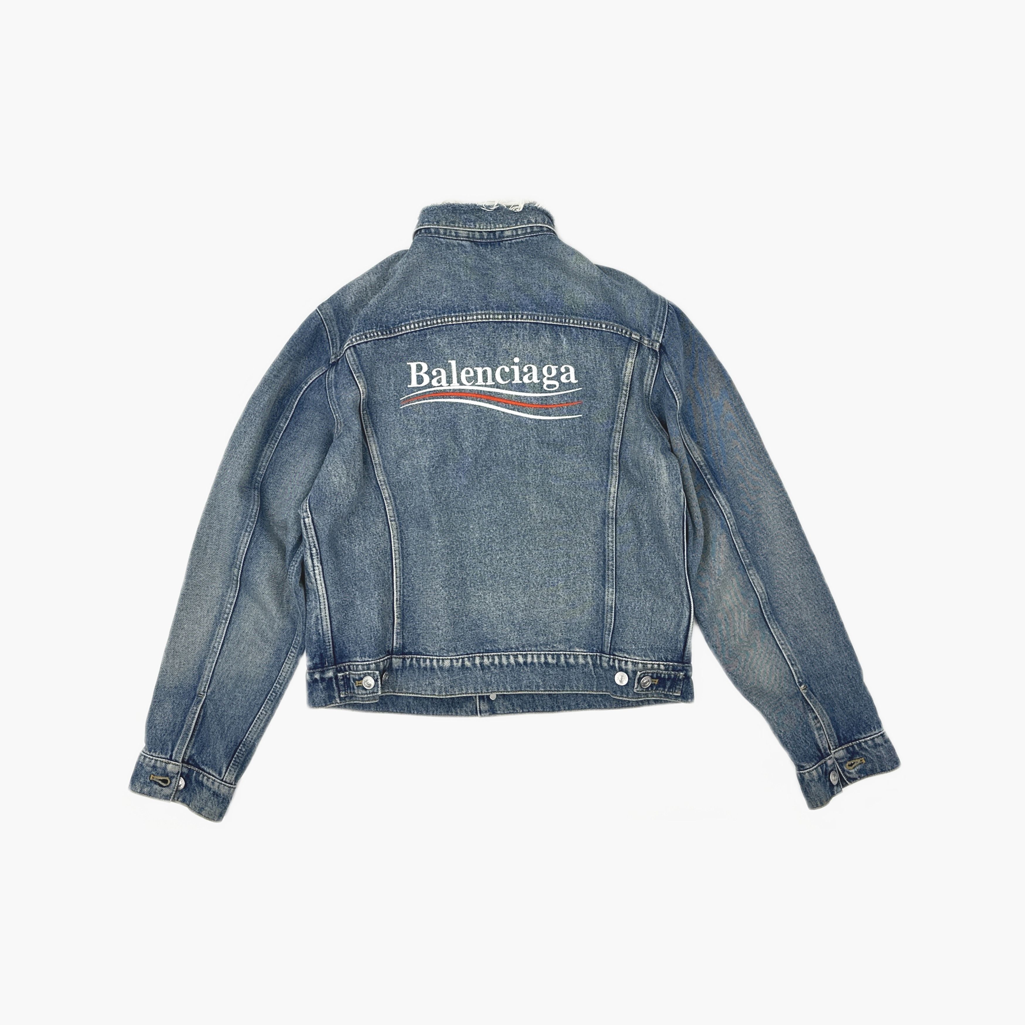 Balenciaga Balenciaga Logo Denim Jacket Size 52 Size US L / EU 52-54 / 3 - 2 Thumbnail