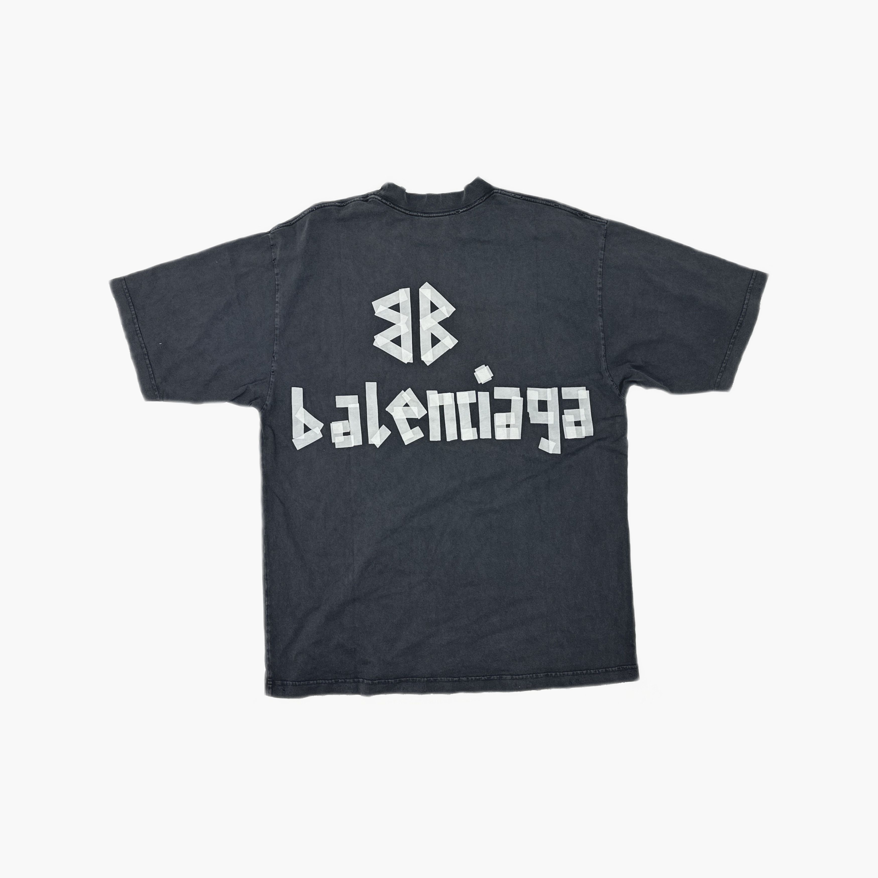 Balenciaga Balenciaga Tape Logo T-Shirt Size M Size US M / EU 48-50 / 2 - 2 Thumbnail