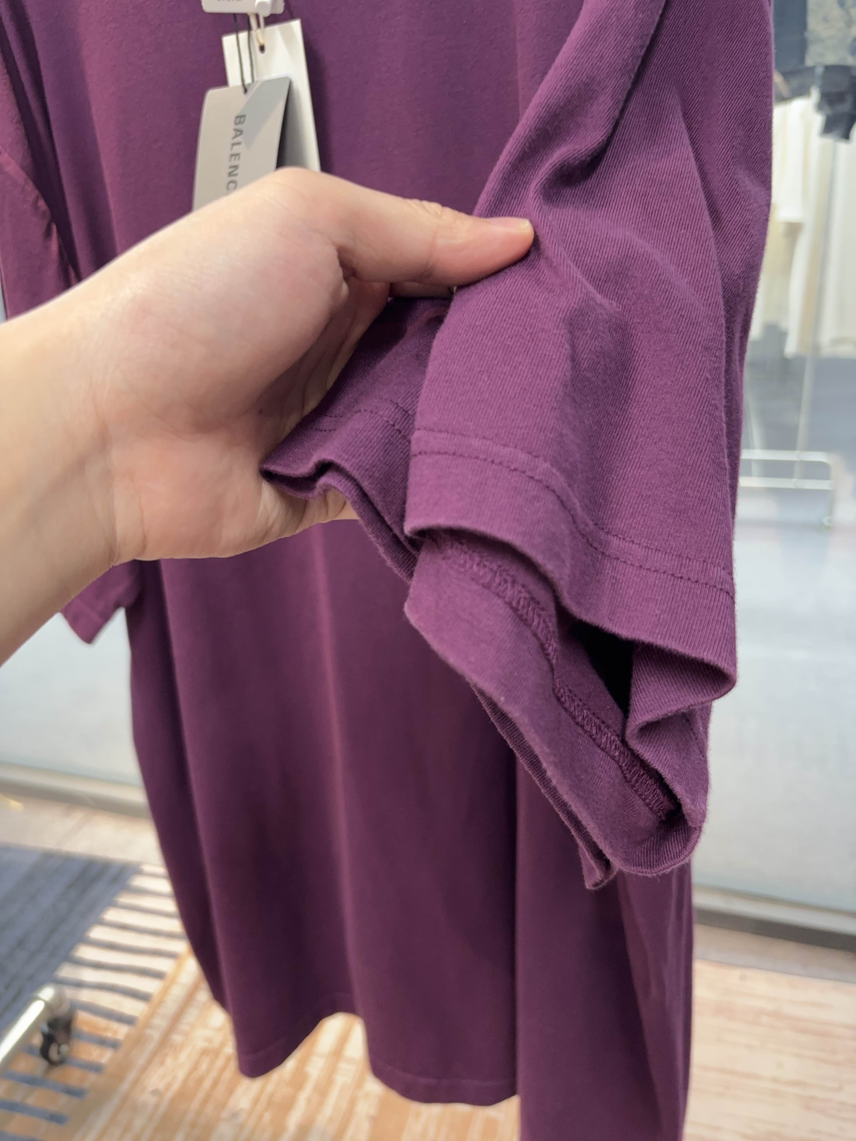 Balenciaga Balenciaga Purple Logo Embroidery T-Shirt Size S Size US S / EU 44-46 / 1 - 10 Thumbnail