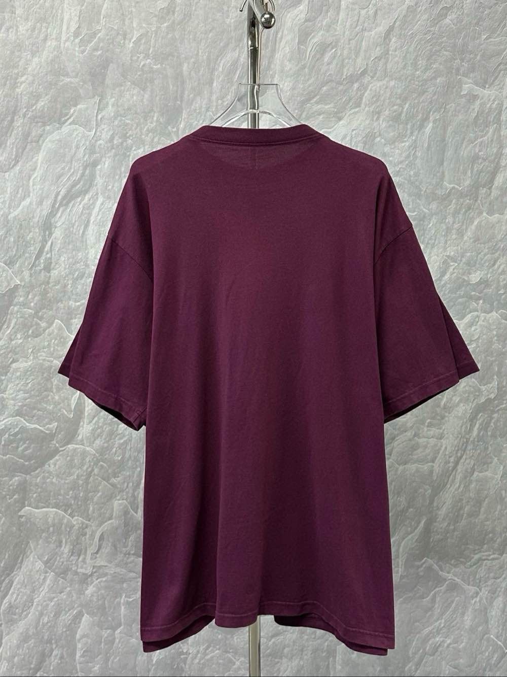 Balenciaga Balenciaga Purple Logo Embroidery T-Shirt Size S Size US S / EU 44-46 / 1 - 2 Thumbnail