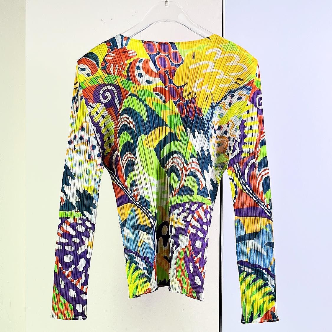 Pleats Please Issey Miyake PLEATS PLEASE ISSEY MIYAKE Multi Long Sleeve Top Size 3 Size M / US 6-8 / IT 42-44 - 2 Thumbnail