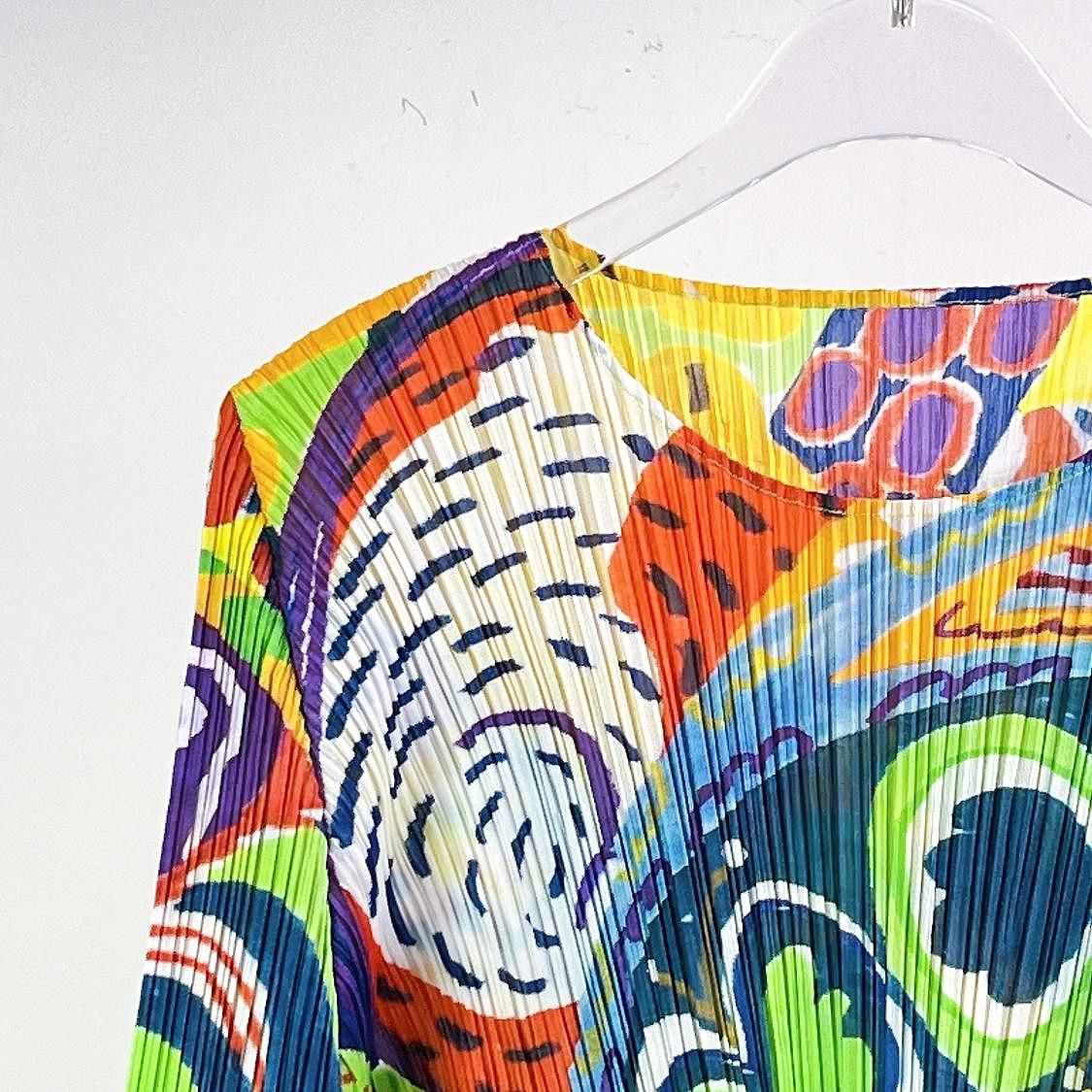 Pleats Please Issey Miyake PLEATS PLEASE ISSEY MIYAKE Multi Long Sleeve Top Size 3 Size M / US 6-8 / IT 42-44 - 3 Thumbnail