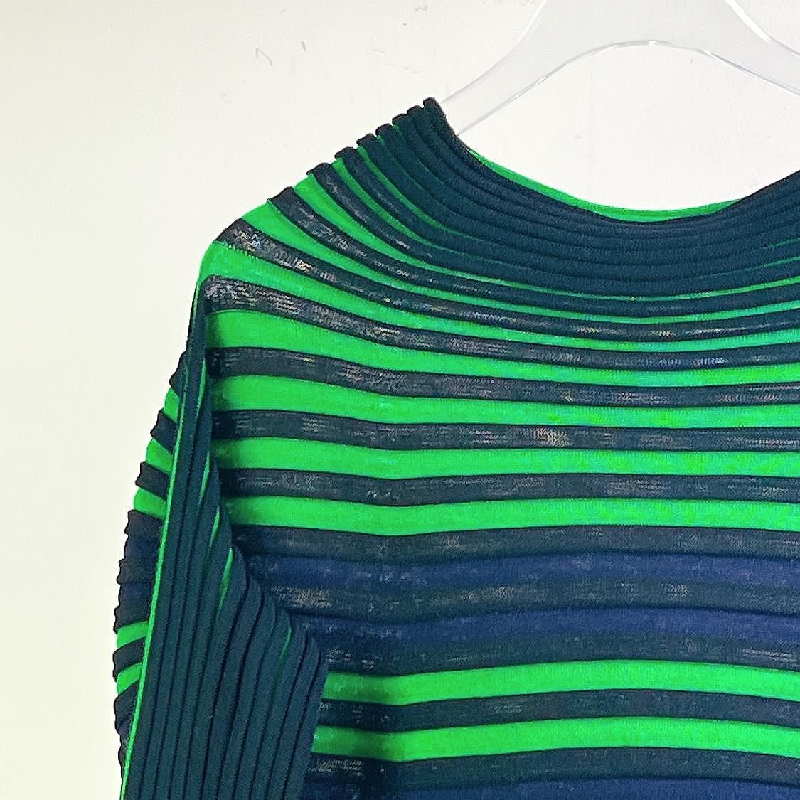 Pleats Please Issey Miyake Pleats Please Issey Miyake Striped Sweater Size 3 Size M / US 6-8 / IT 42-44 - 3 Thumbnail
