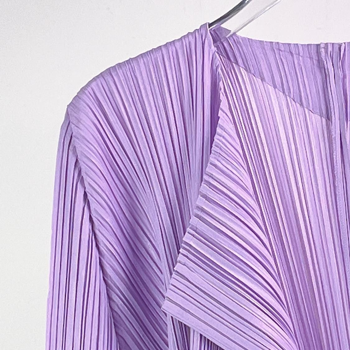 Pleats Please Issey Miyake Pleats Please Issey Miyake Purple Pleated Cardigan Size 3 Size M / US 6-8 / IT 42-44 - 3 Thumbnail