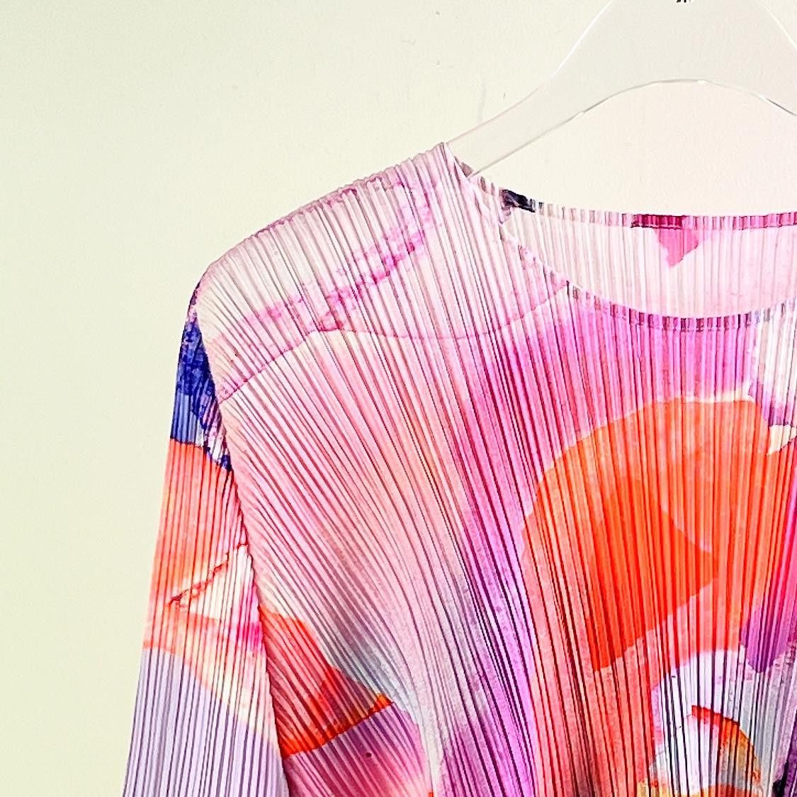 Pleats Please Issey Miyake Pleats Please Issey Miyake Printed Long Sleeve Top M Size M / US 6-8 / IT 42-44 - 5 Thumbnail