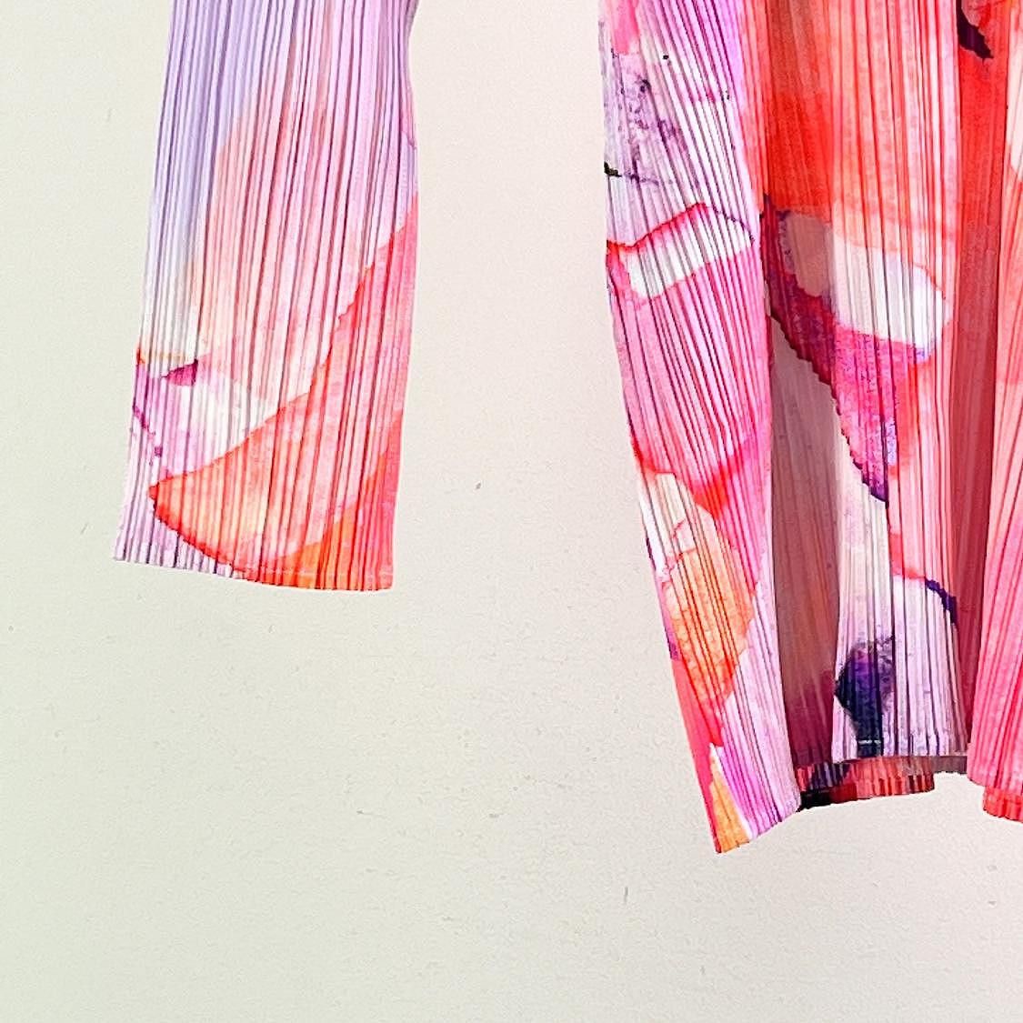 Pleats Please Issey Miyake Pleats Please Issey Miyake Printed Long Sleeve Top M Size M / US 6-8 / IT 42-44 - 6 Thumbnail