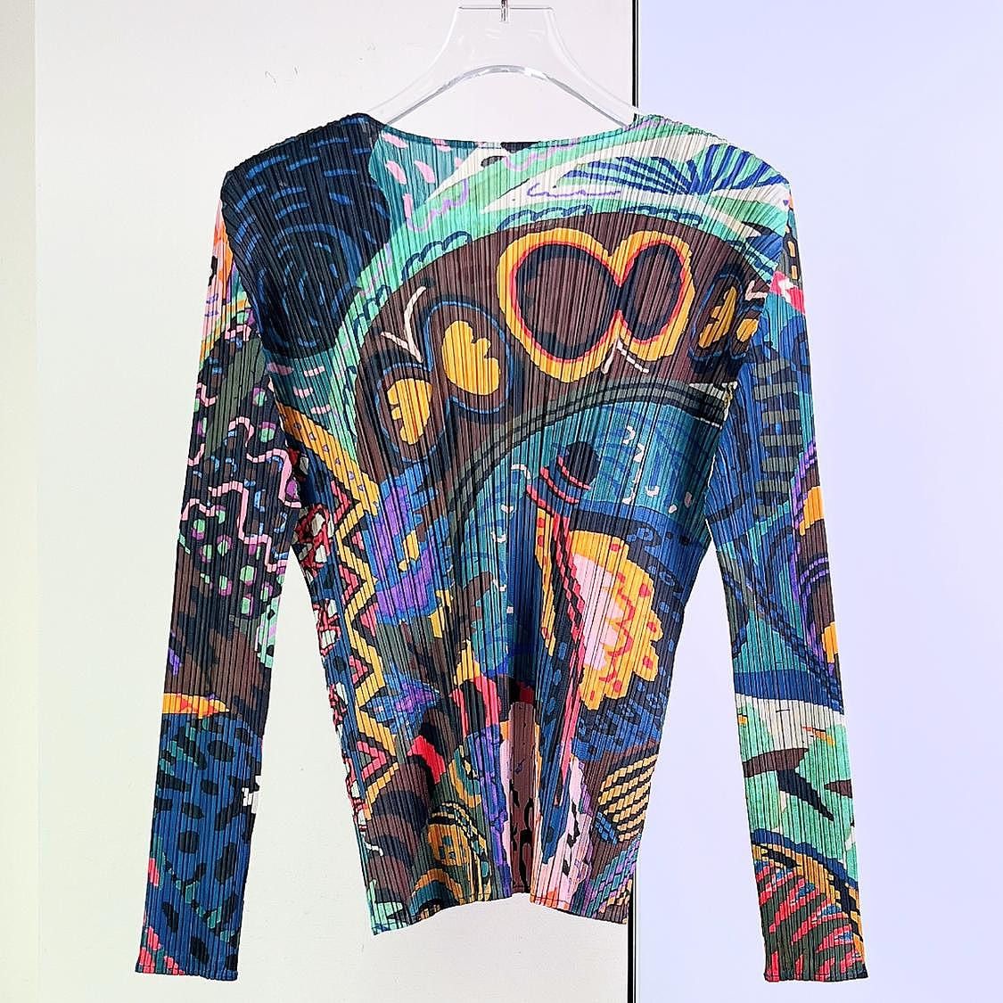 Pleats Please Issey Miyake PLEATS PLEASE ISSEY MIYAKE Abstract Print Top Size 3 Size M / US 6-8 / IT 42-44 - 2 Thumbnail