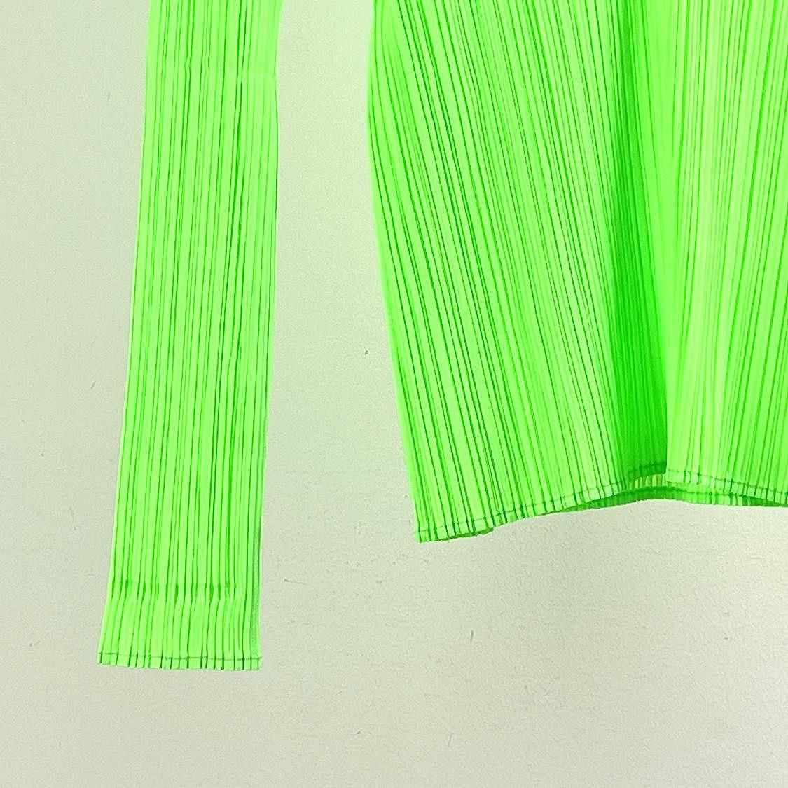Pleats Please Issey Miyake Pleats Please Issey Miyake Neon Green Pleated Hoodie Size 3 Size M / US 6-8 / IT 42-44 - 6 Thumbnail