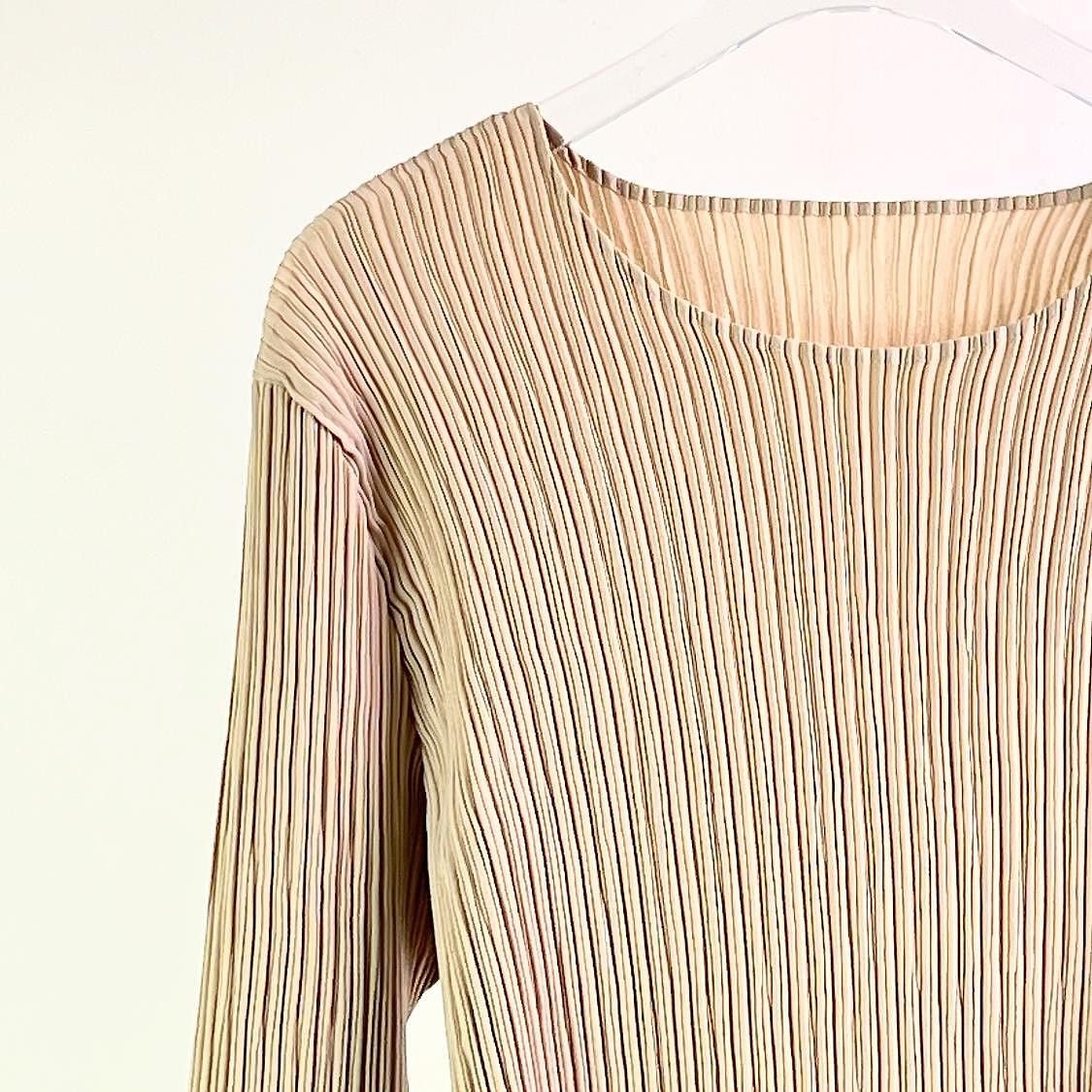 Issey Miyake Issey Miyake Pleated Long Sleeve T-Shirt Size 3 Size M / US 6-8 / IT 42-44 - 3 Thumbnail