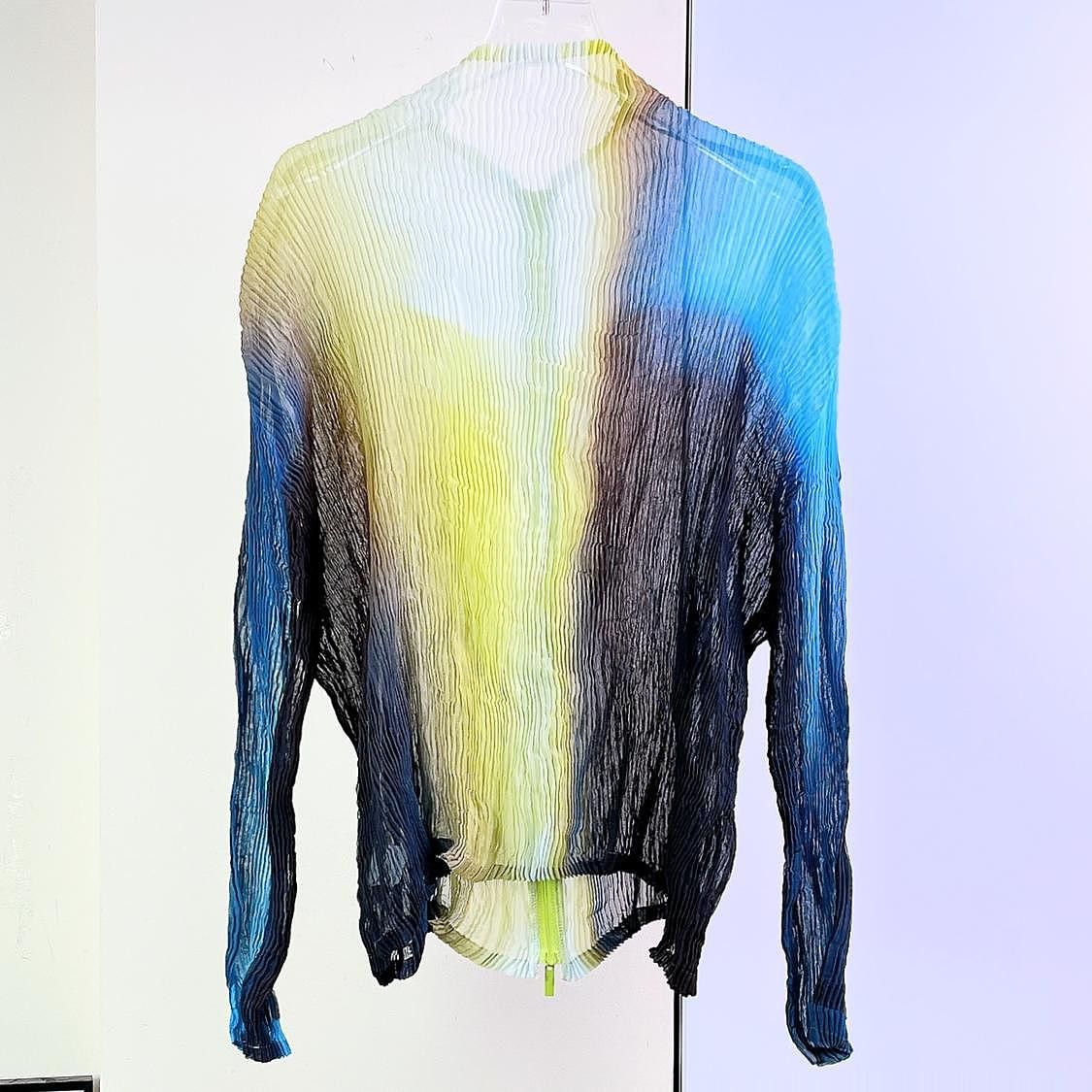 Issey Miyake Issey Miyake Gradient Pleated Zip-Up Cardigan Size M Size M / US 6-8 / IT 42-44 - 2 Thumbnail