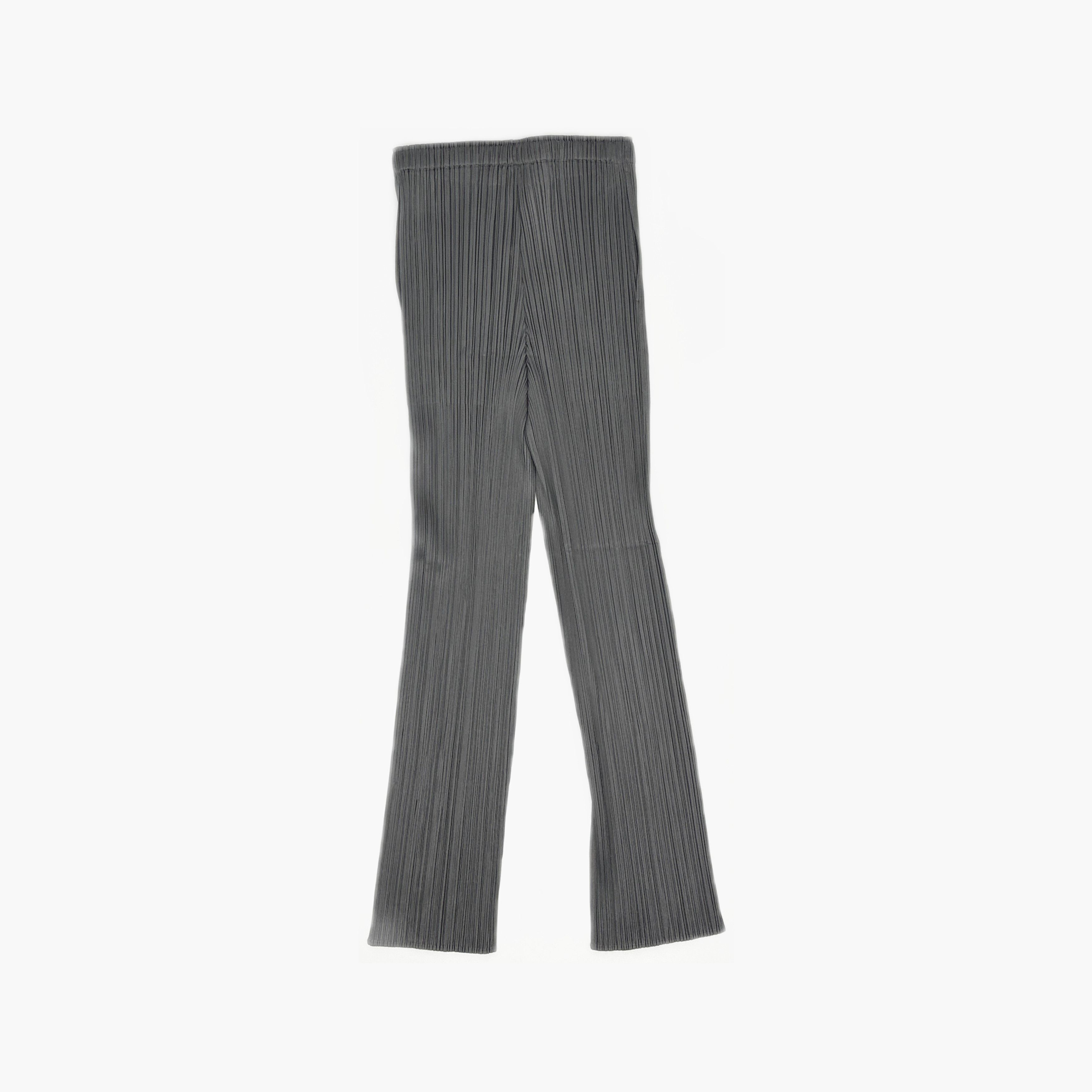 Pleats Please Issey Miyake PLEATS PLEASE ISSEY MIYAKE Gray Pleated Pants Size 2 Size 28" / US 6 / IT 42 - 2 Thumbnail