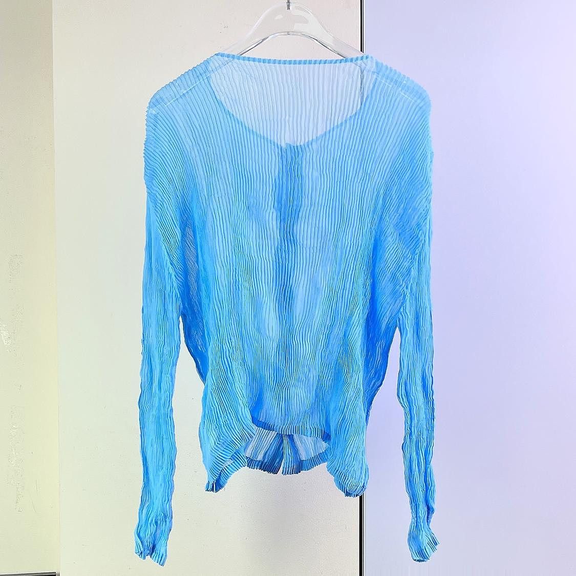 Issey Miyake Issey Miyake Pleated Button Up Top Size 2 Size M / US 6-8 / IT 42-44 - 2 Thumbnail