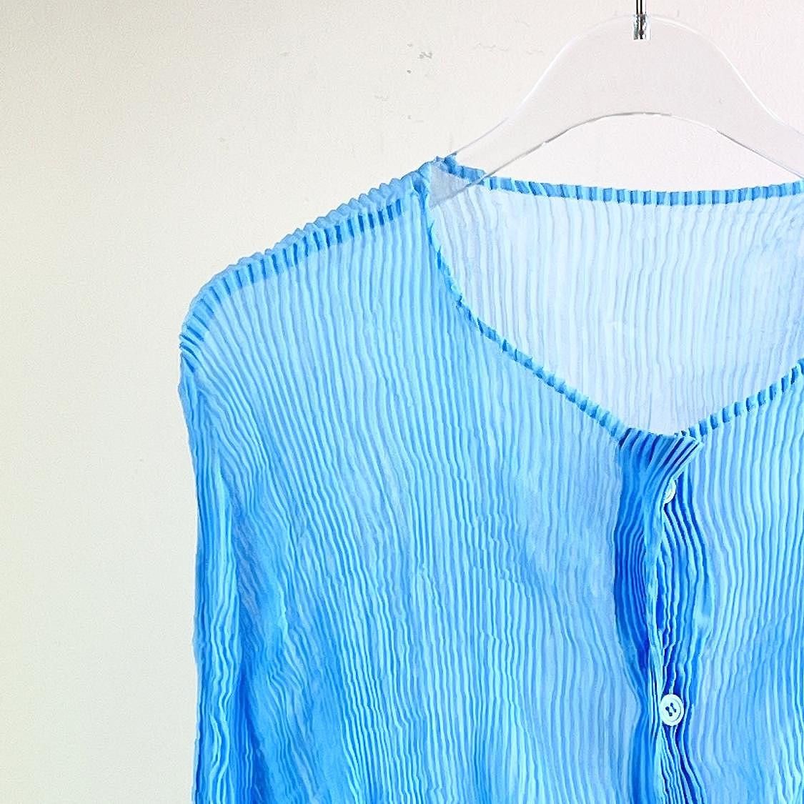 Issey Miyake Issey Miyake Pleated Button Up Top Size 2 Size M / US 6-8 / IT 42-44 - 5 Thumbnail