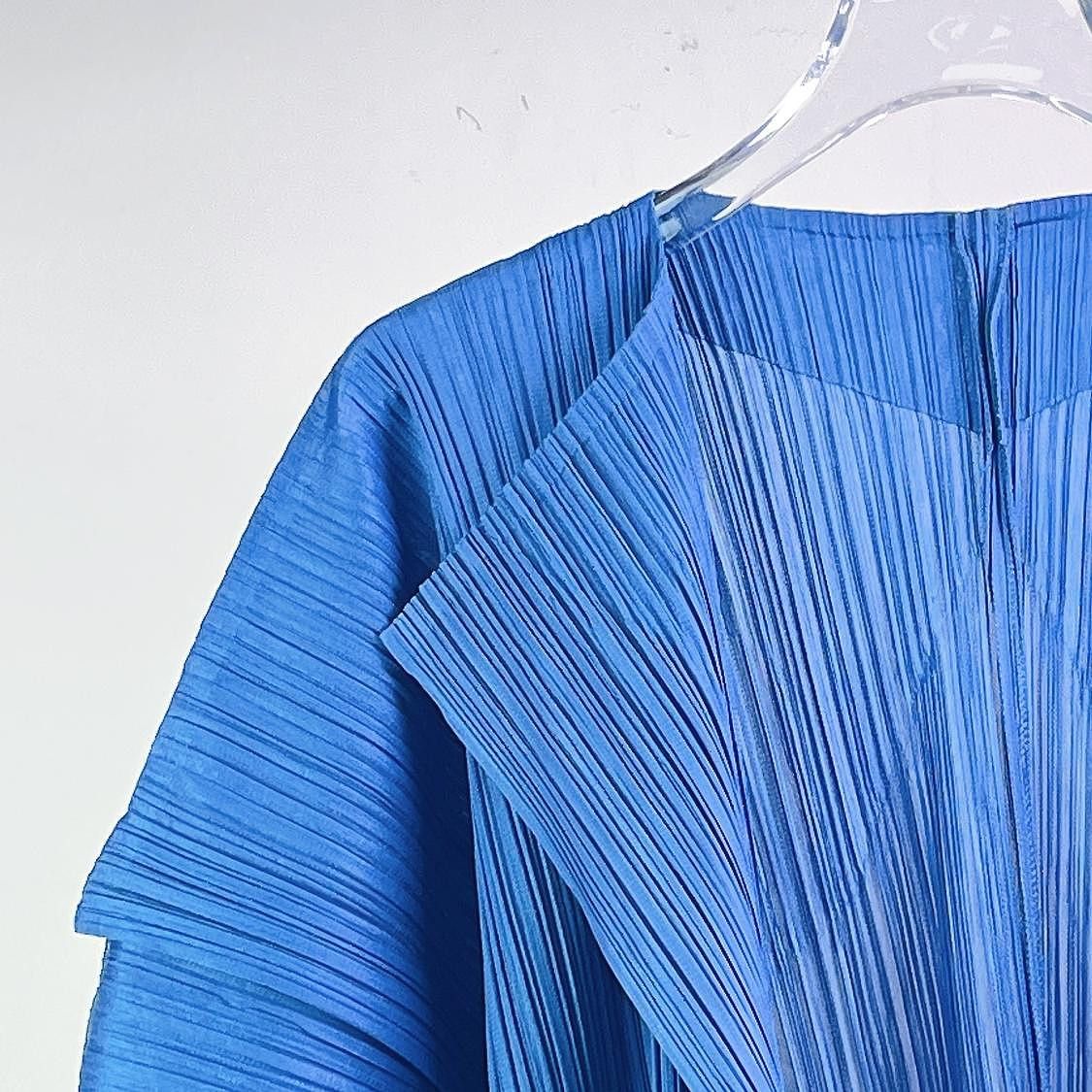 Pleats Please Issey Miyake Pleats Please Issey Miyake Blue Pleated Coat Size 3 Size M / US 6-8 / IT 42-44 - 6 Thumbnail