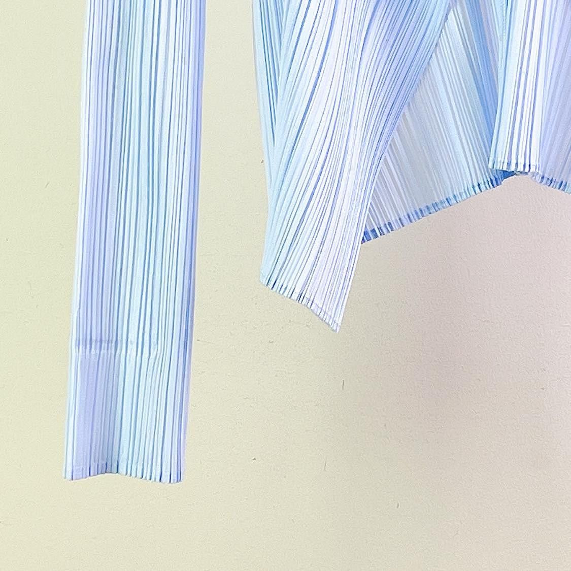 Pleats Please Issey Miyake Pleats Please Issey Miyake Blue Pleated Cardigan Size 3 Size M / US 6-8 / IT 42-44 - 5 Thumbnail