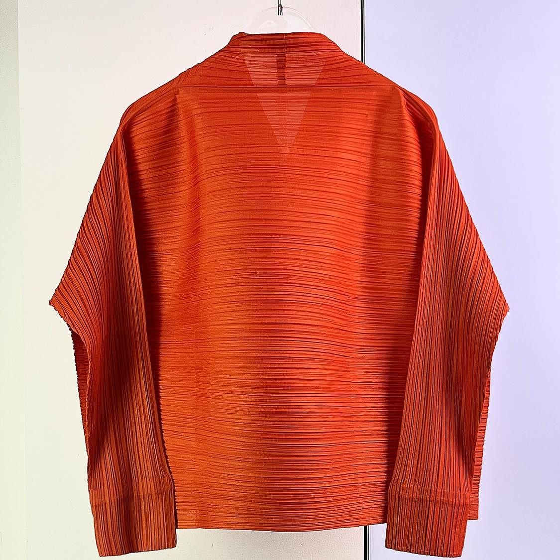 Pleats Please Issey Miyake Pleats Please Issey Miyake Orange Pleated Button Up Size 5 Size XL / US 12-14 / IT 48-50 - 2 Thumbnail