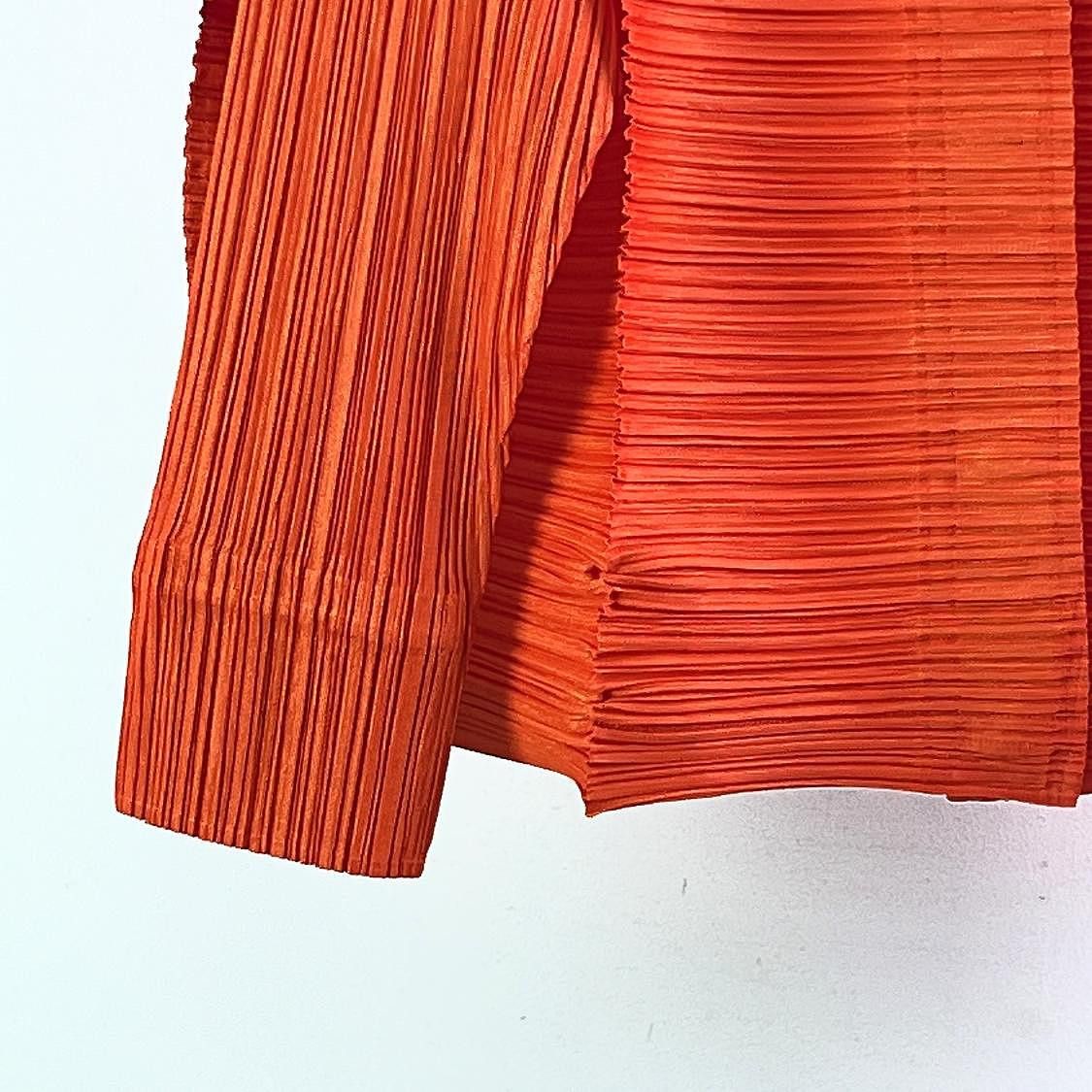Pleats Please Issey Miyake Pleats Please Issey Miyake Orange Pleated Button Up Size 5 Size XL / US 12-14 / IT 48-50 - 6 Thumbnail