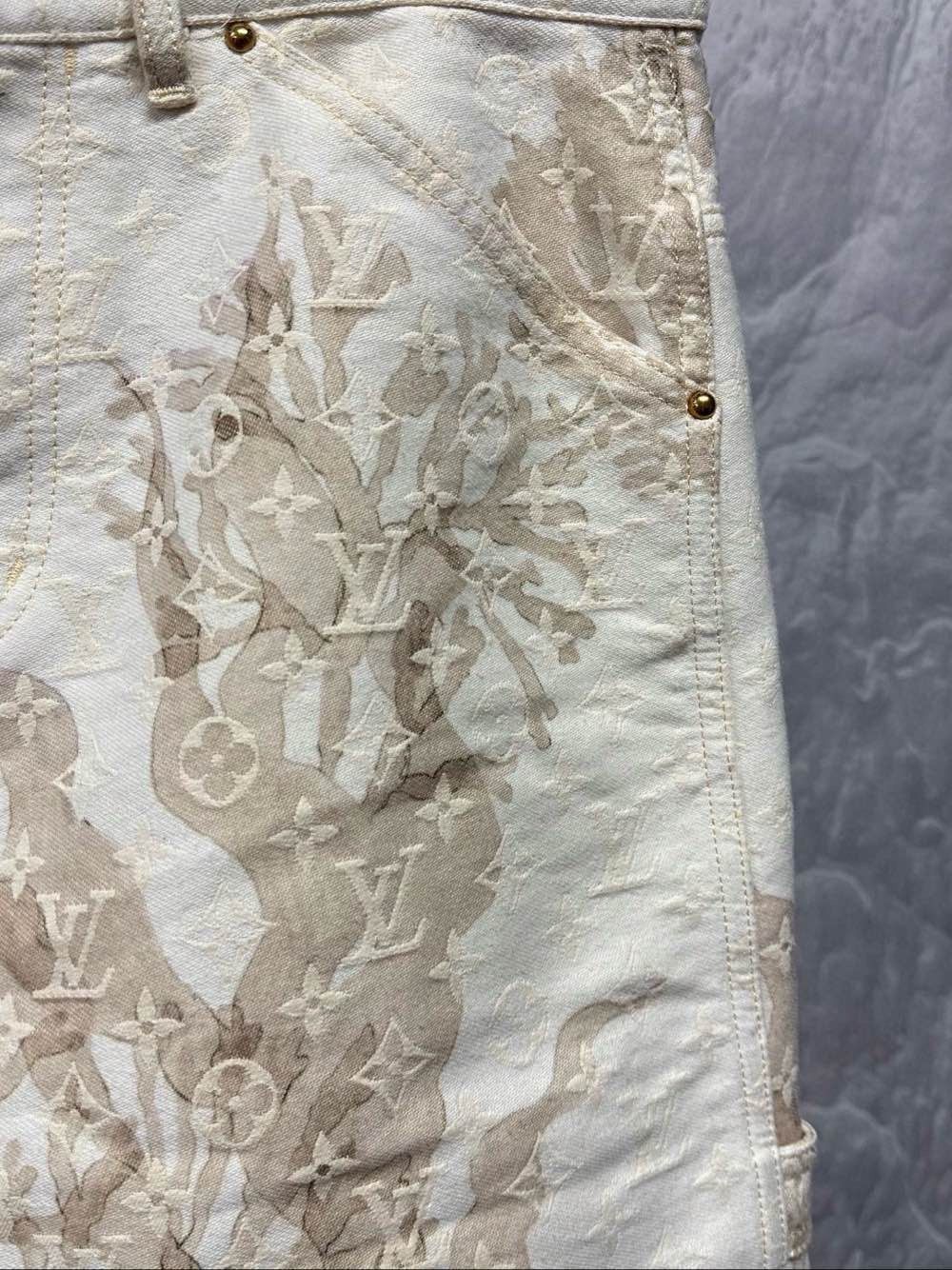 Louis Vuitton Louis Vuitton Floral Monogram Jacquard Shorts Size 31 Size US 31 - 6 Thumbnail